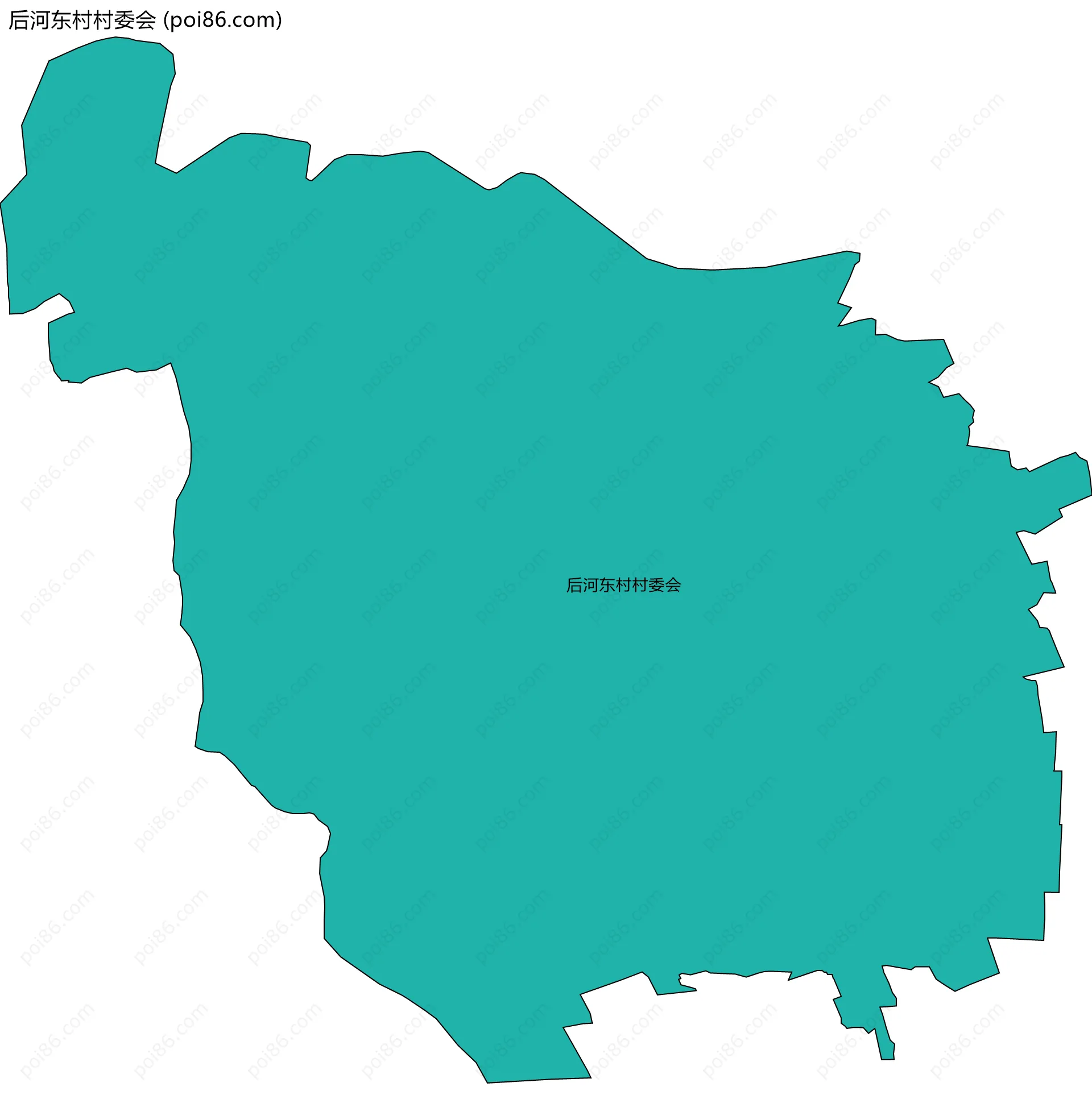 后河东村村委会边界地图