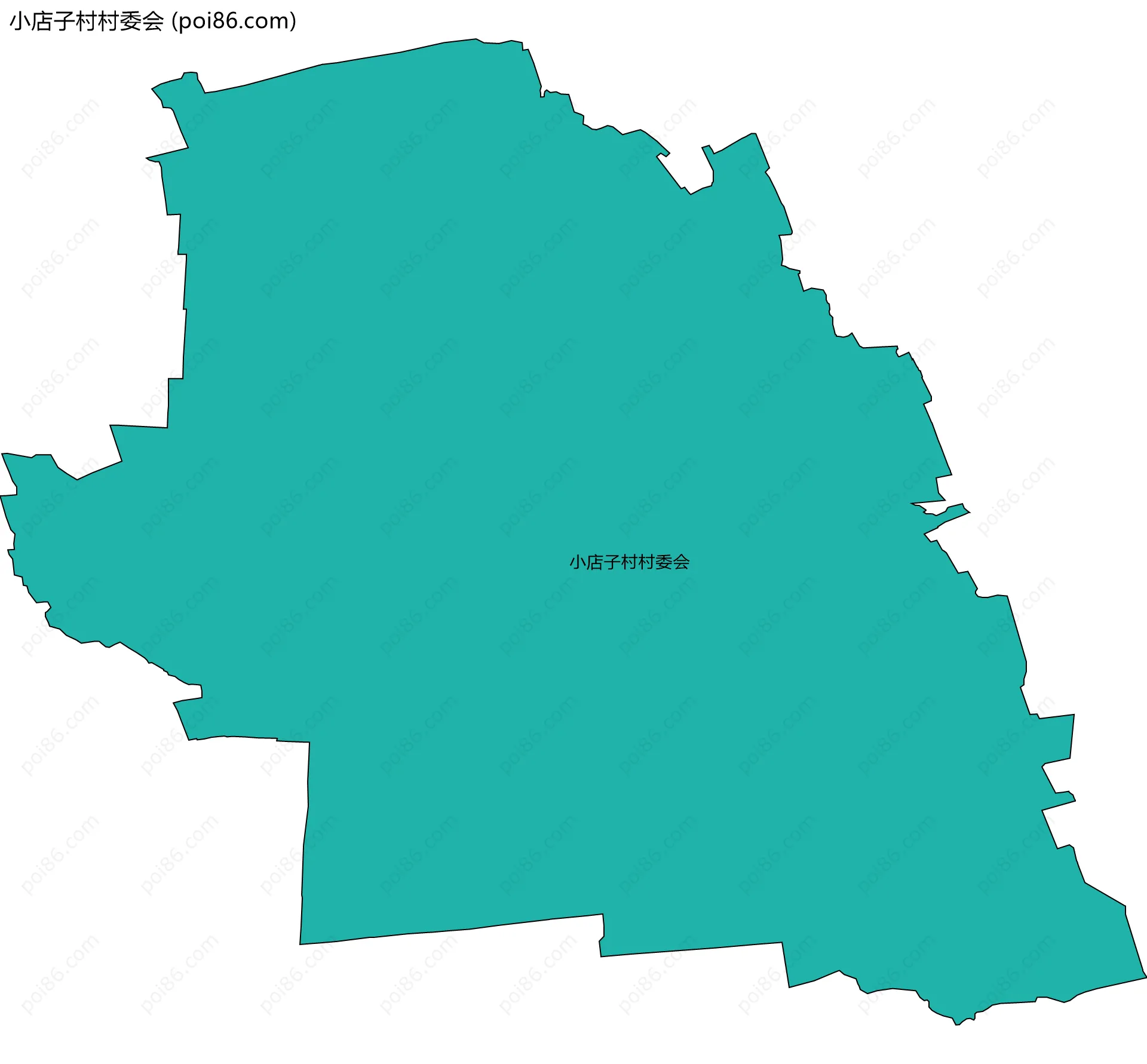 小店子村村委会边界地图