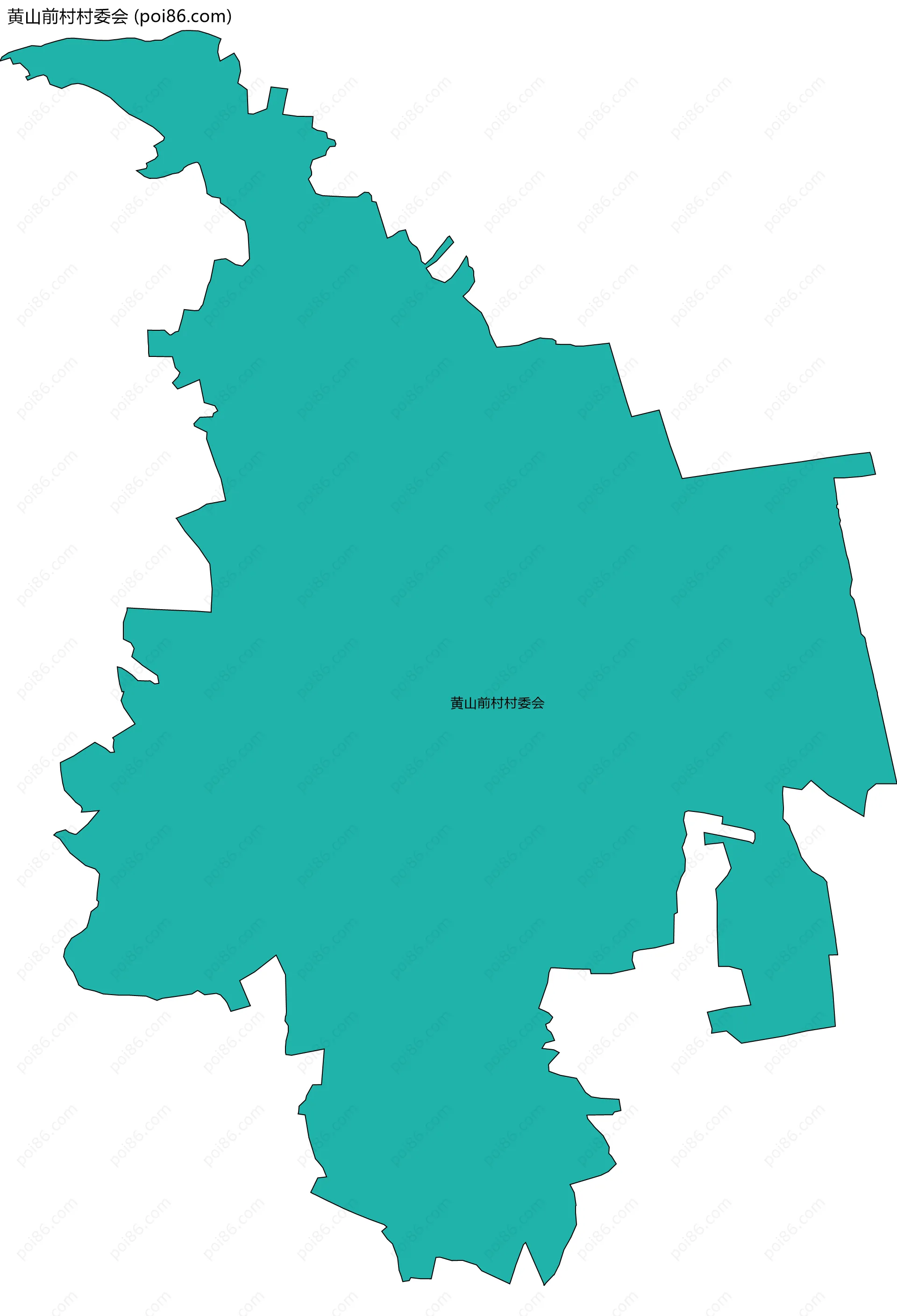 黄山前村村委会边界地图