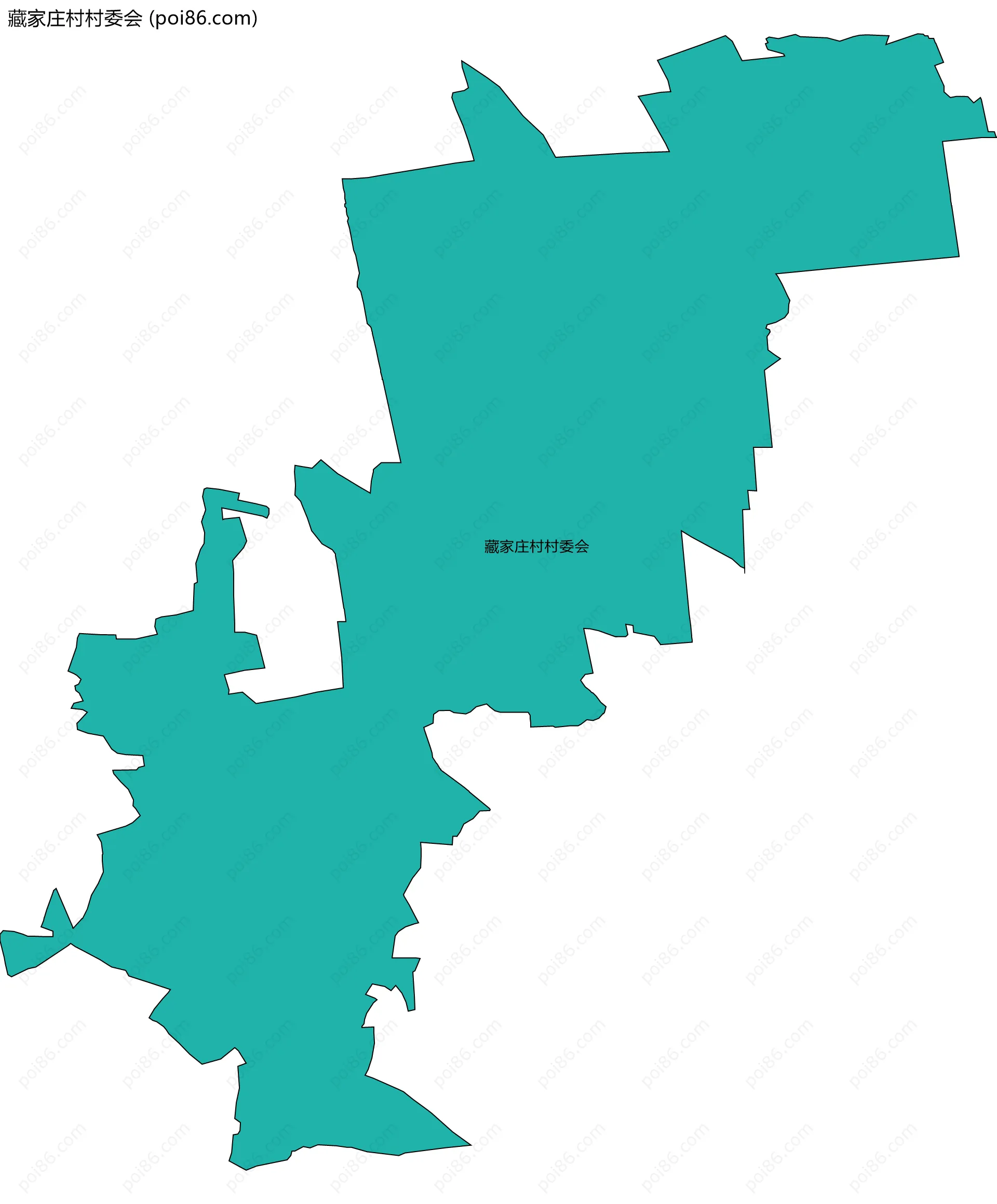 藏家庄村村委会边界地图