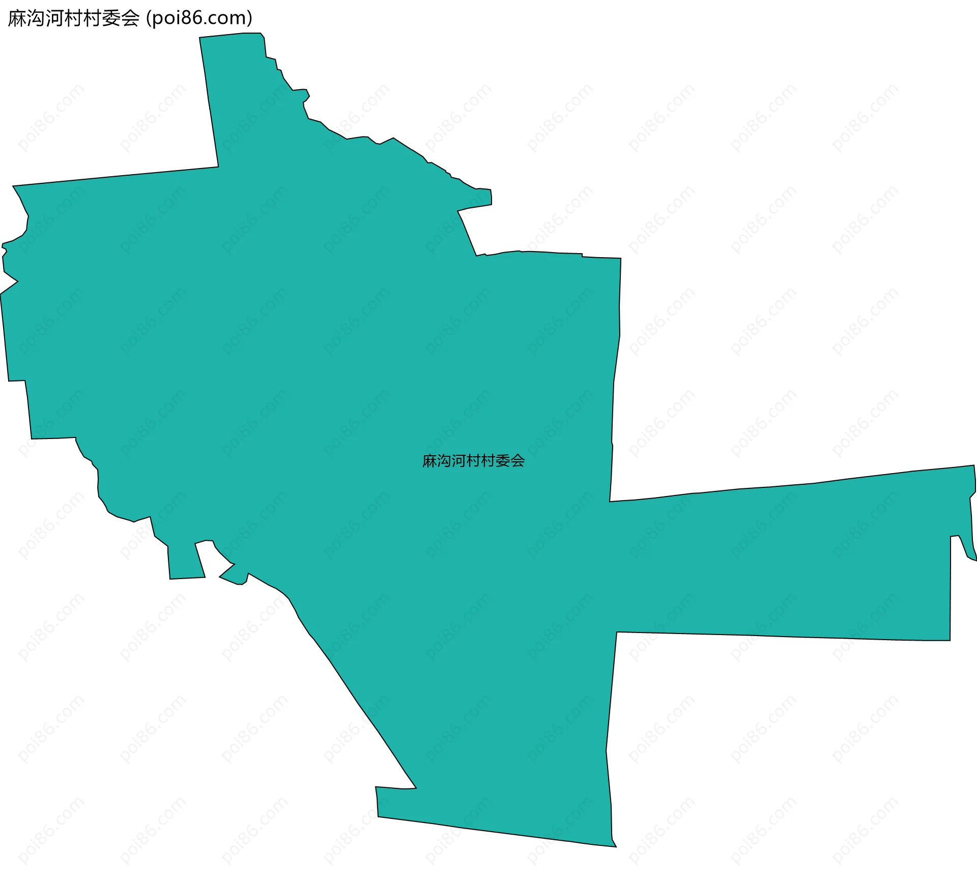 麻沟河村村委会边界地图