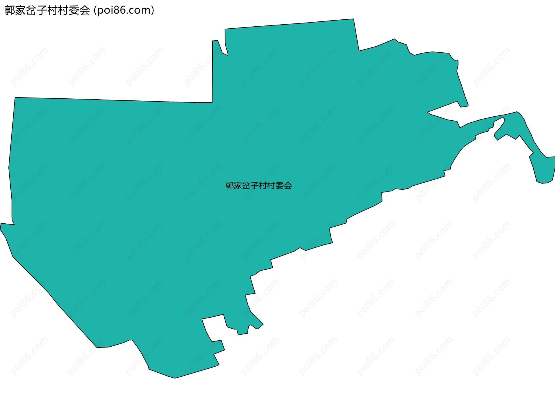 郭家岔子村村委会边界地图