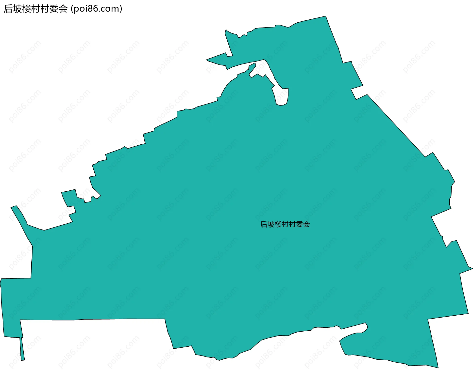 后坡楼村村委会边界地图