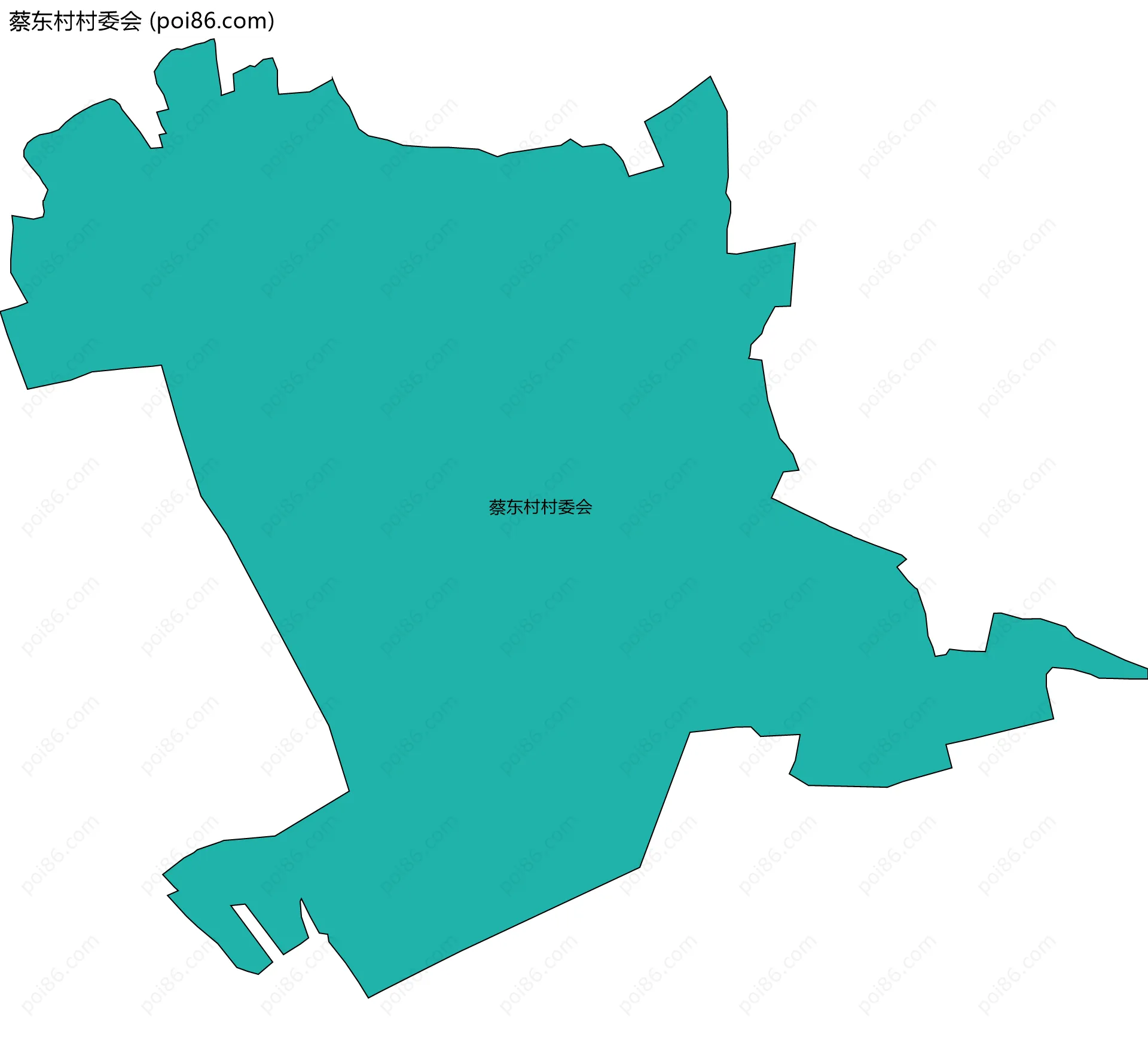 蔡东村村委会边界地图