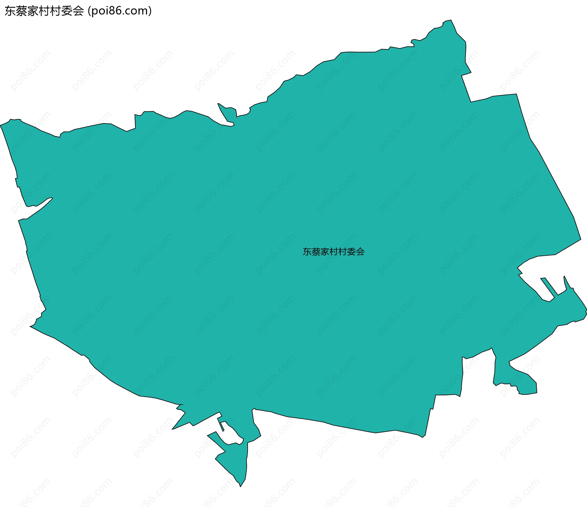 东蔡家村村委会边界地图