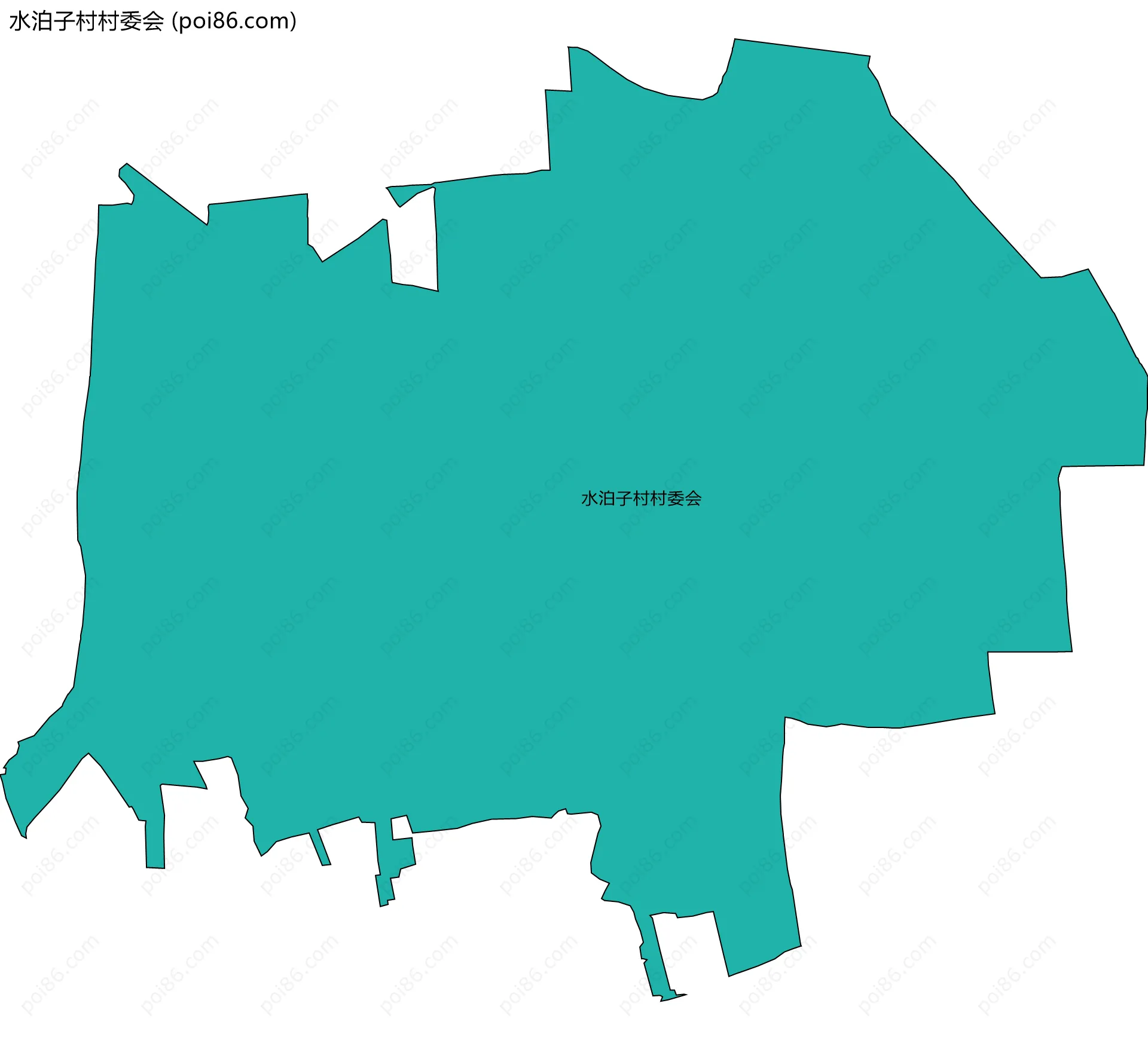 水泊子村村委会边界地图