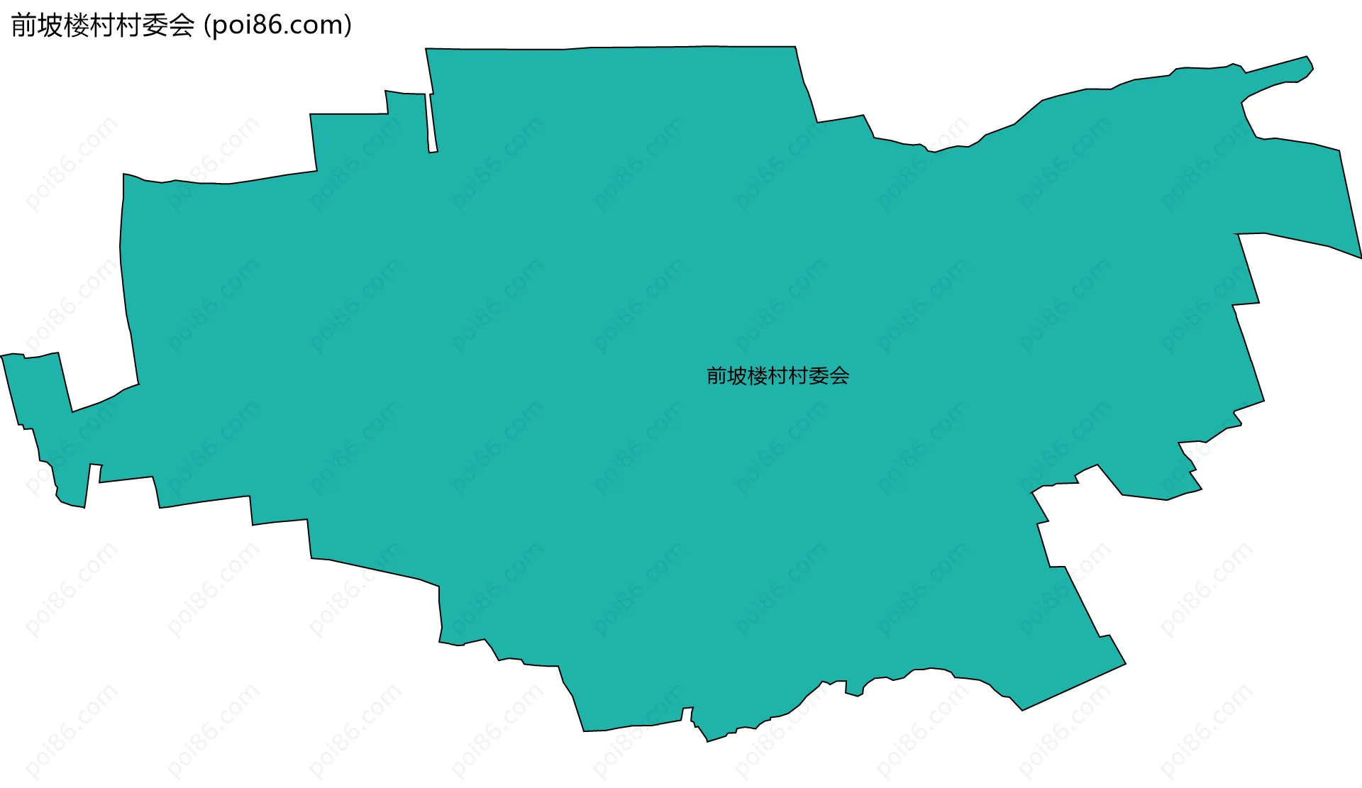 前坡楼村村委会边界地图