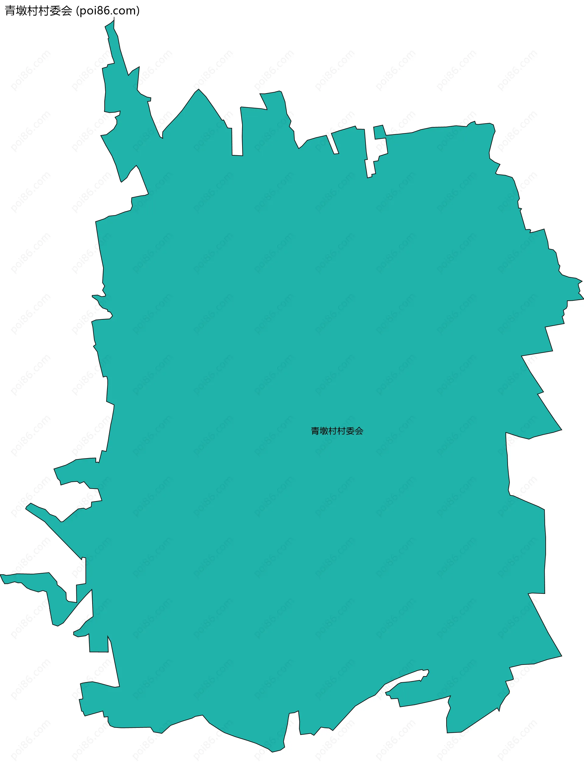 青墩村村委会边界地图