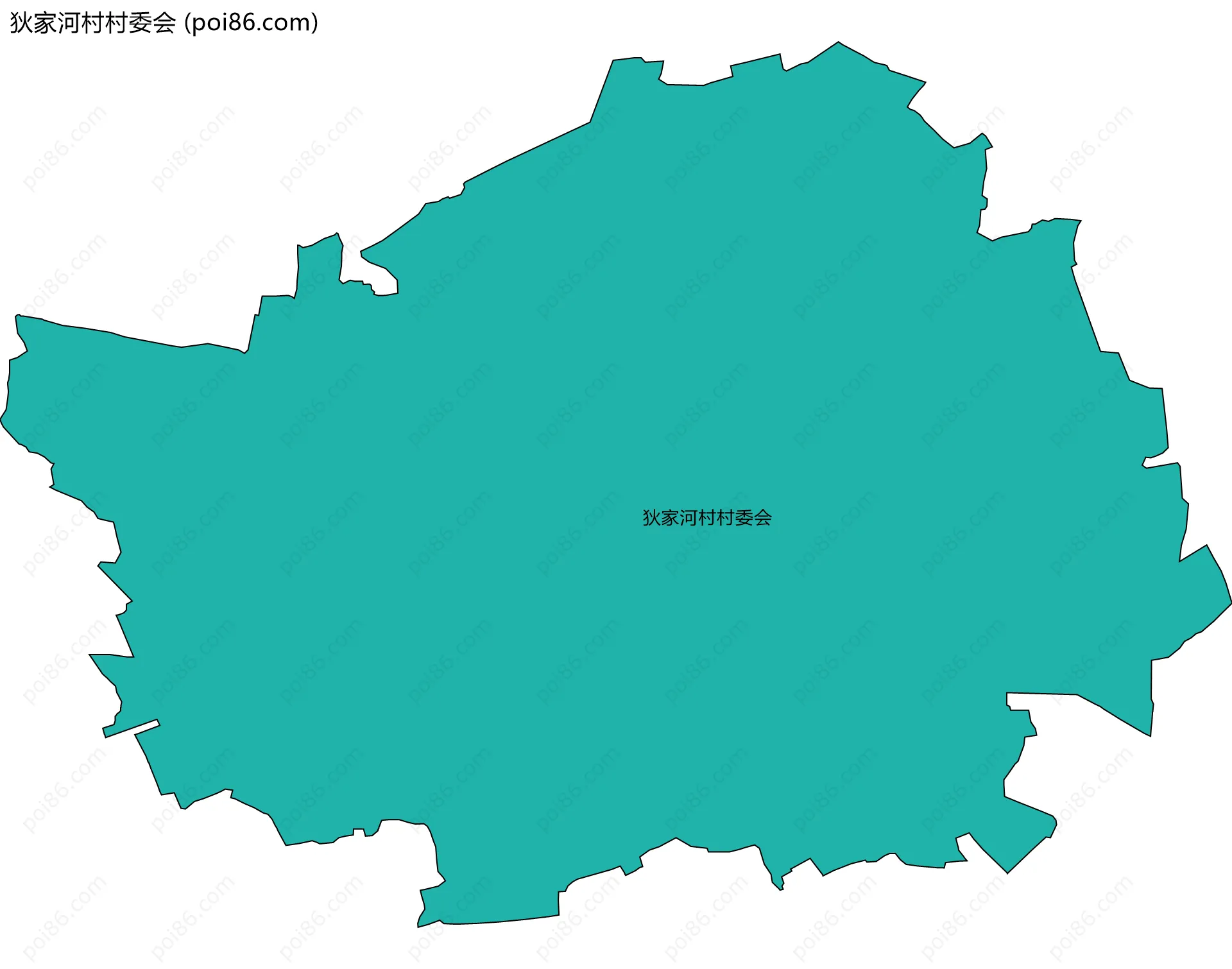 狄家河村村委会边界地图
