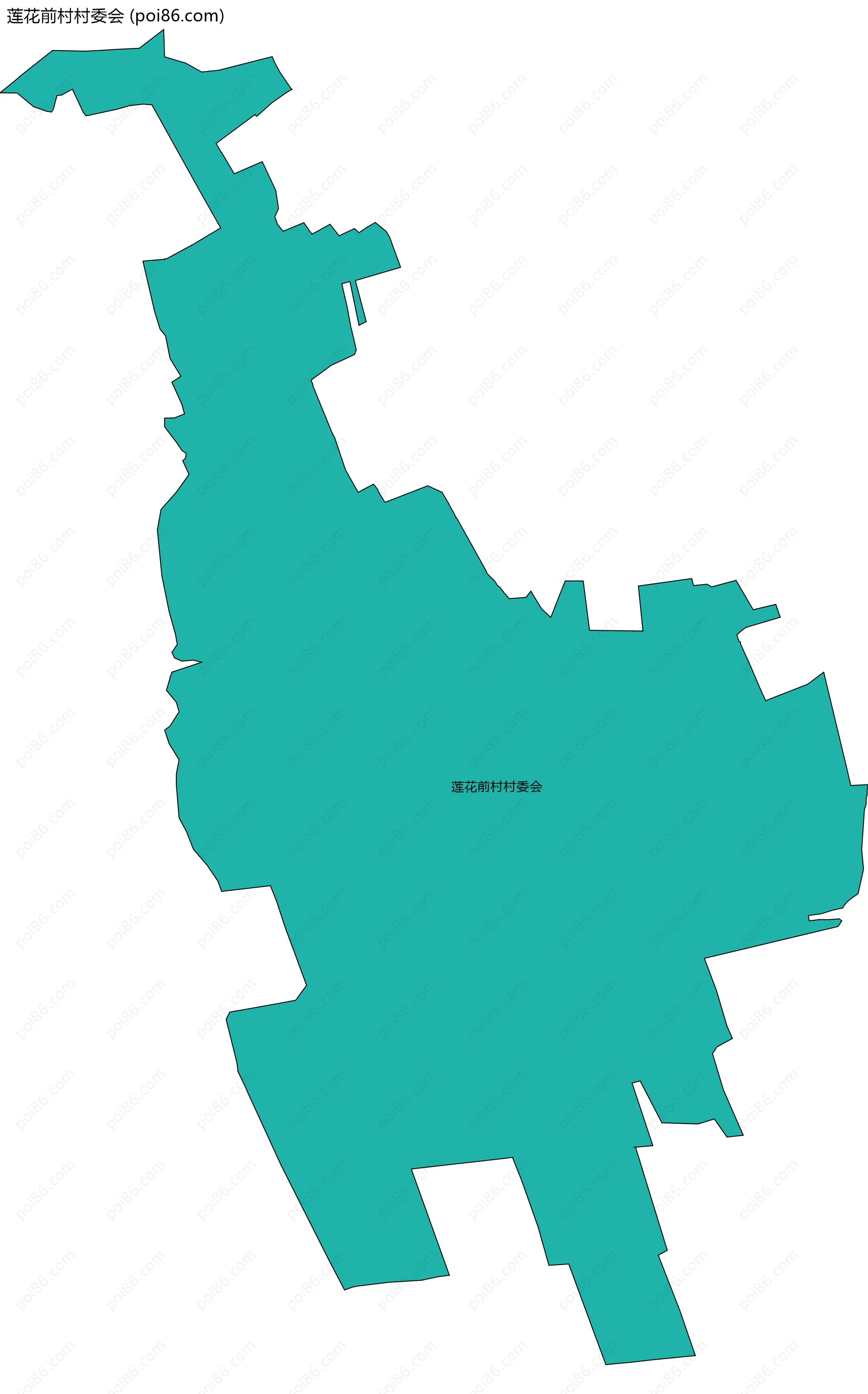 莲花前村村委会边界地图
