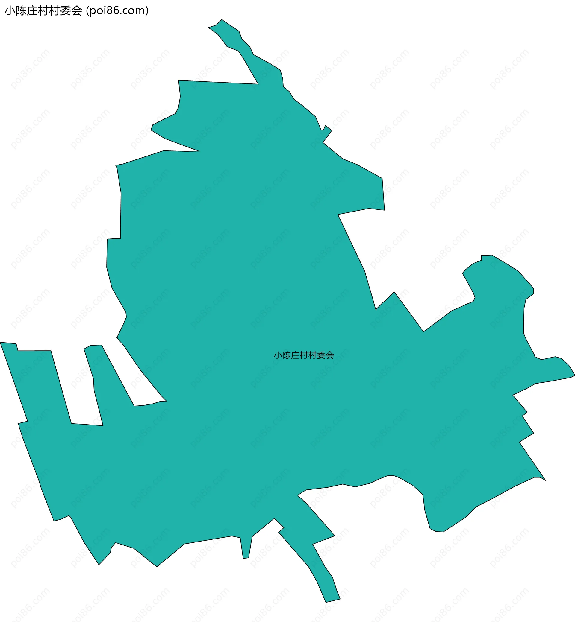 小陈庄村村委会边界地图