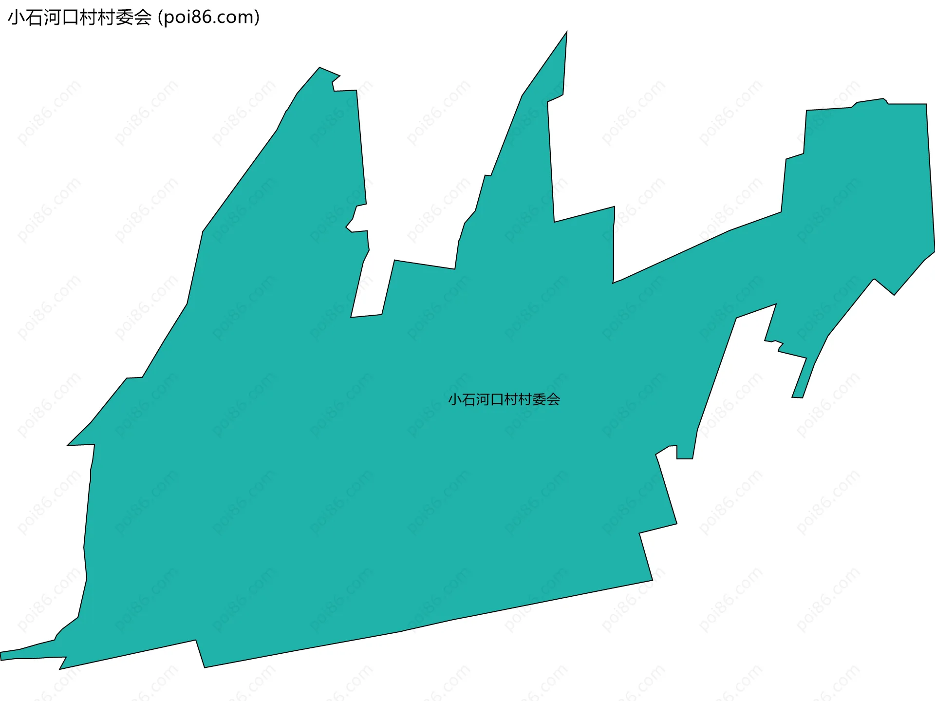 小石河口村村委会边界地图