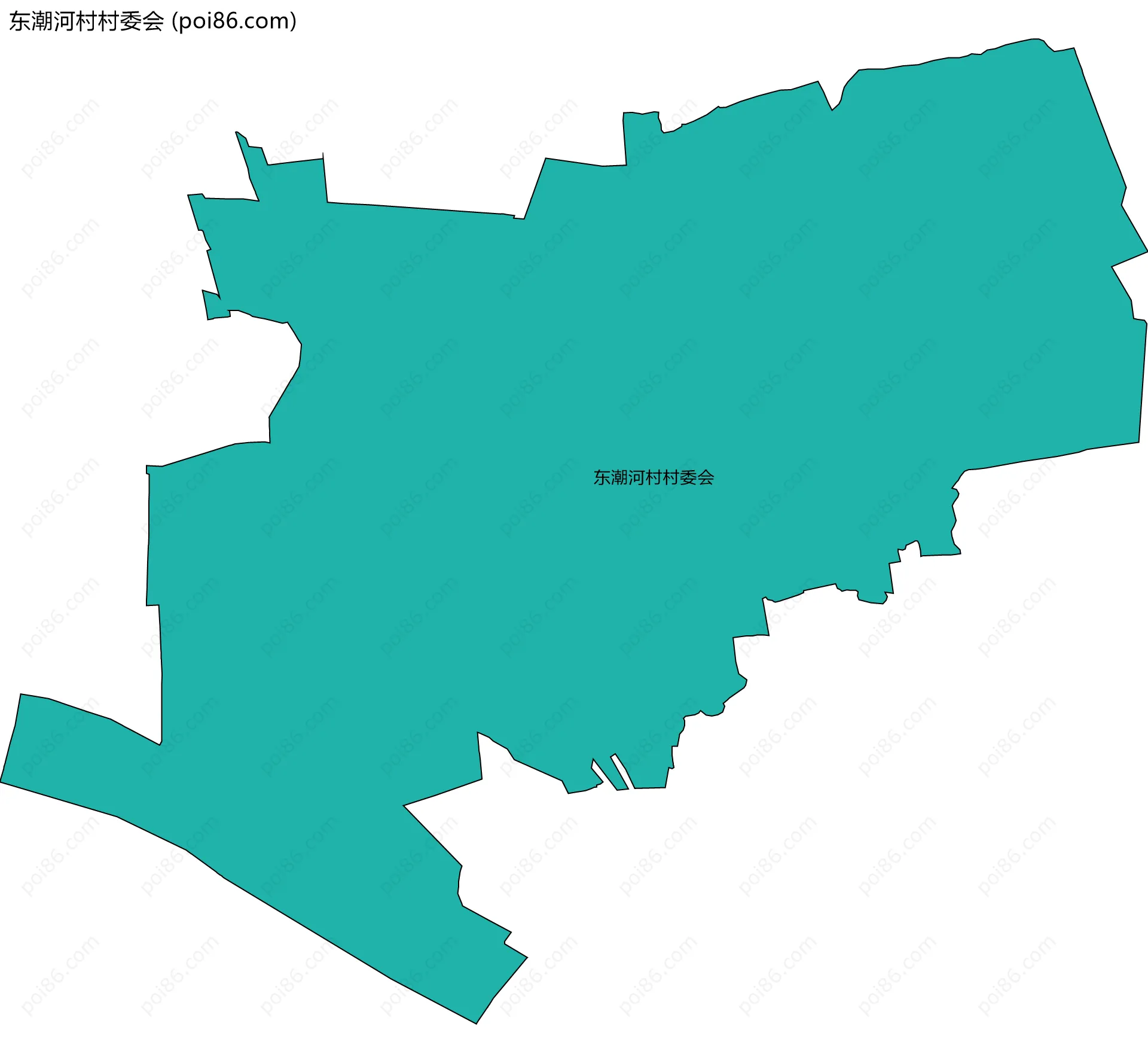 东潮河村村委会边界地图