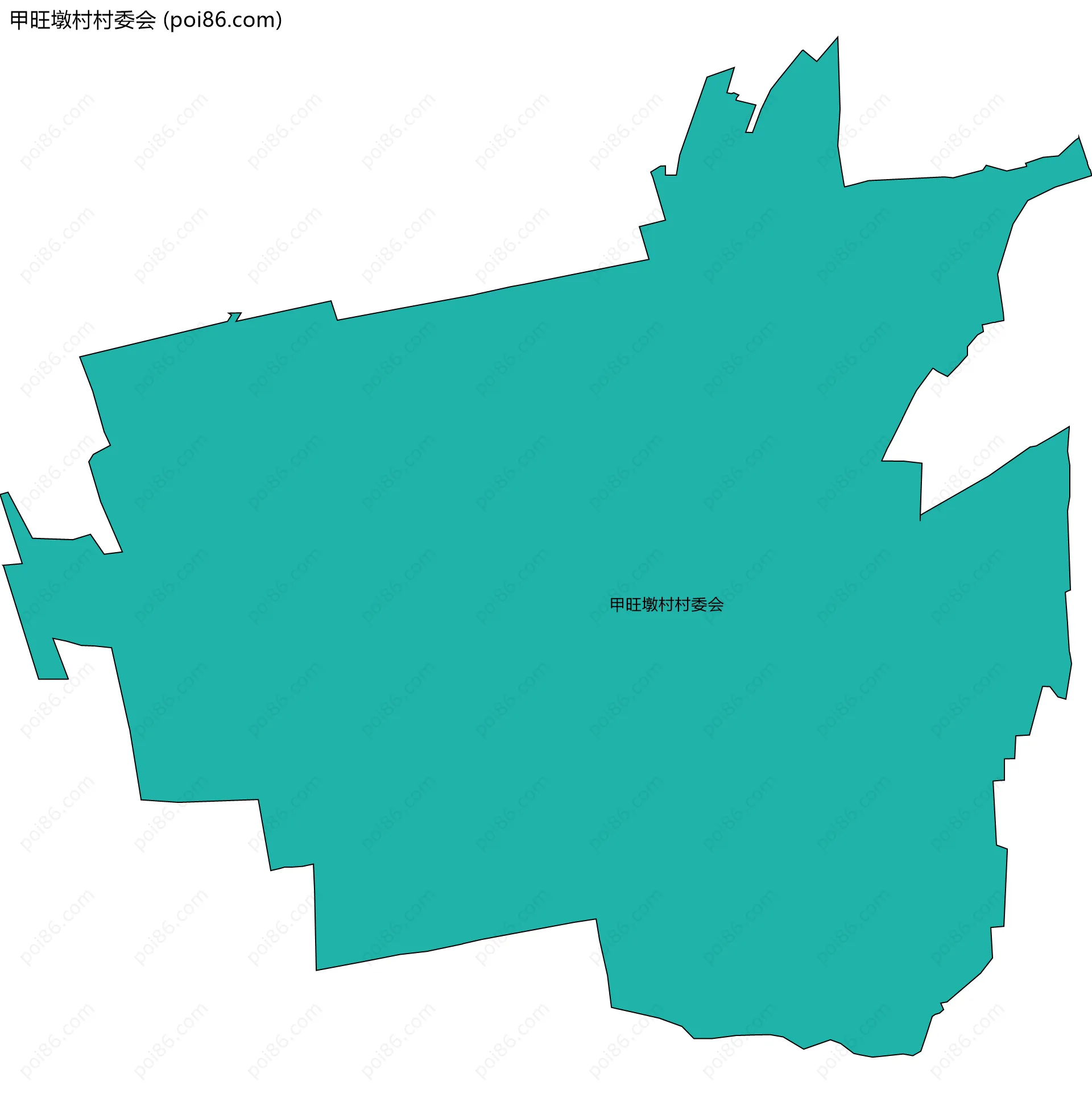 甲旺墩村村委会边界地图