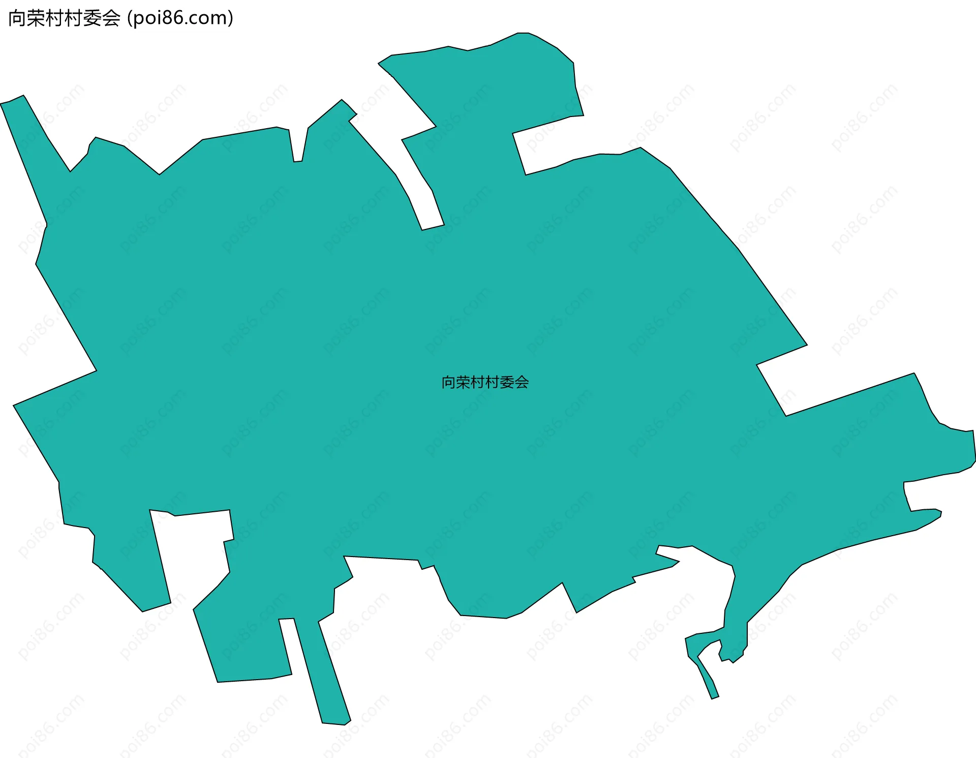 向荣村村委会边界地图