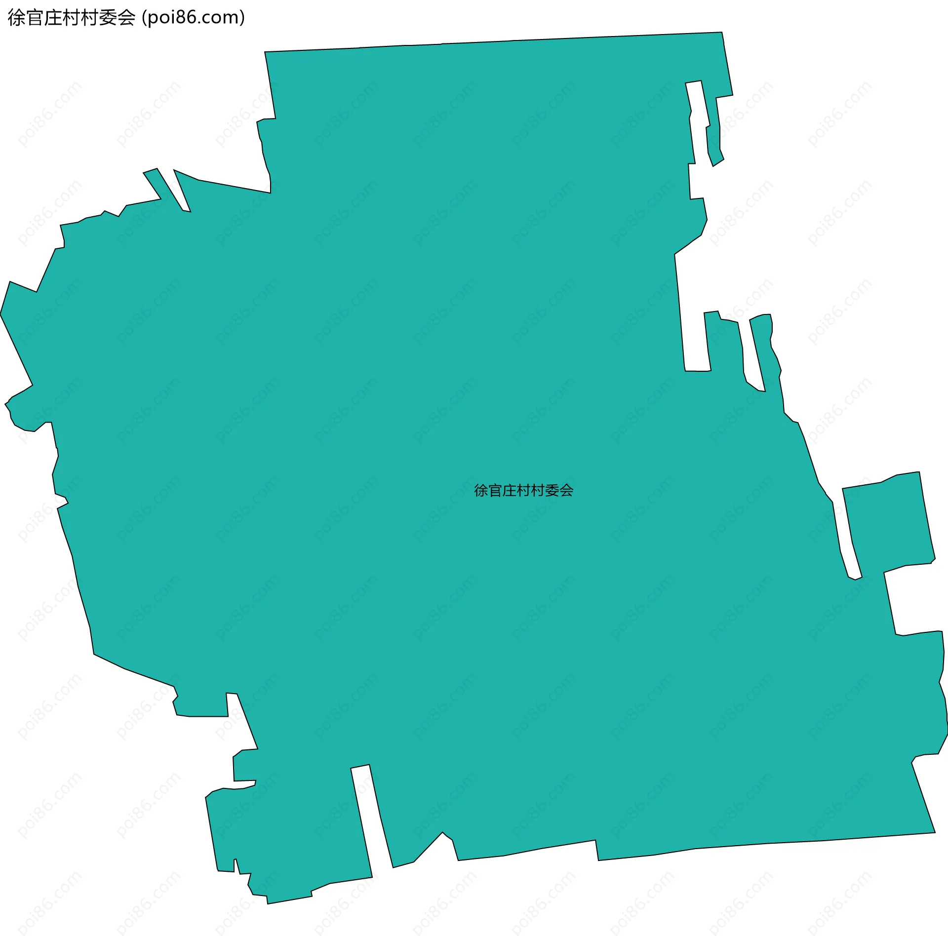 徐官庄村村委会边界地图