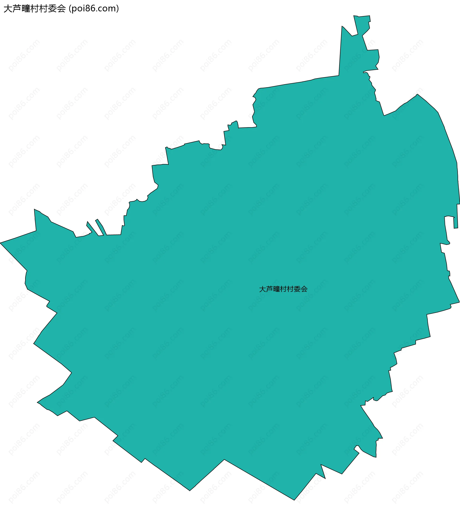 大芦疃村村委会边界地图