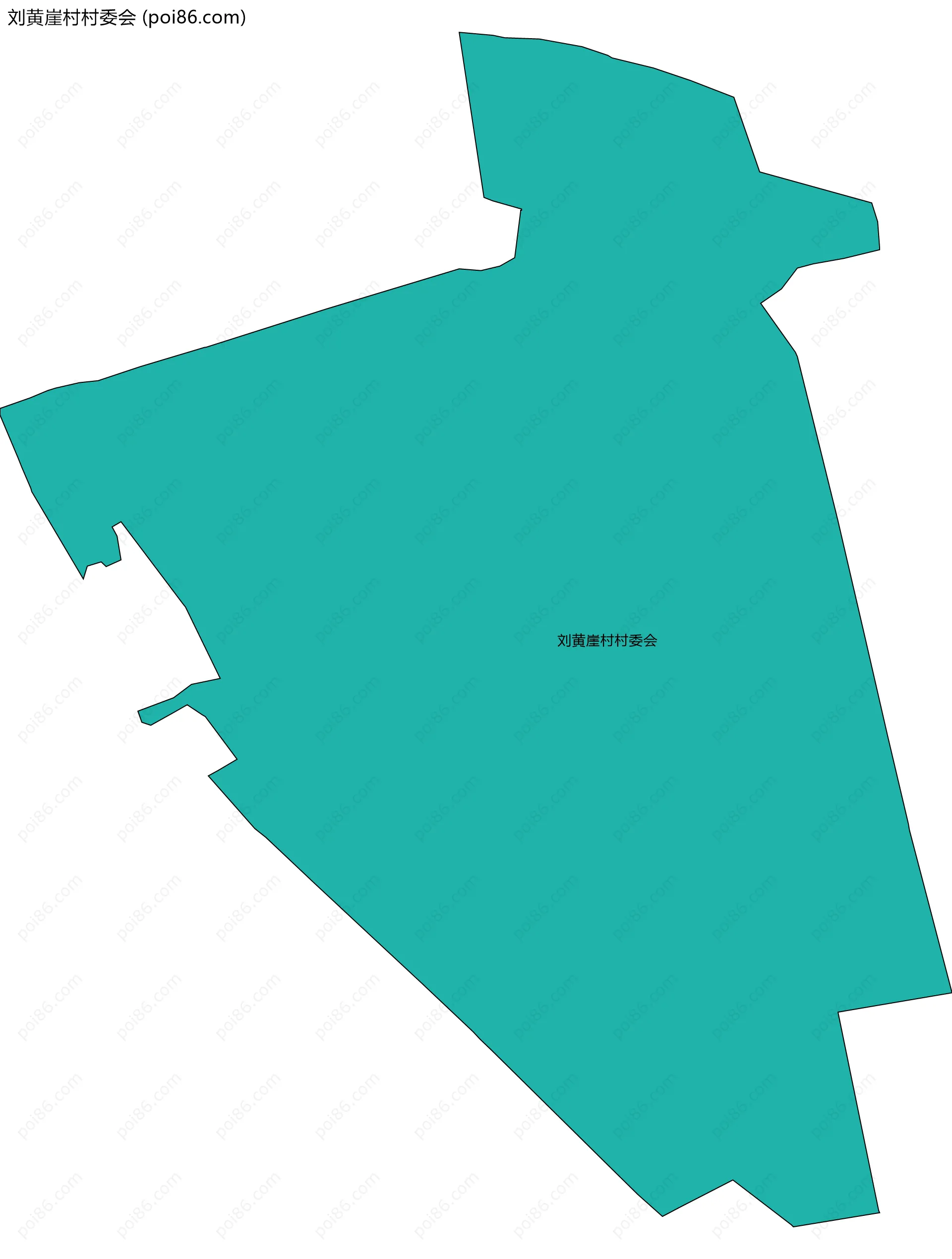 刘黄崖村村委会边界地图
