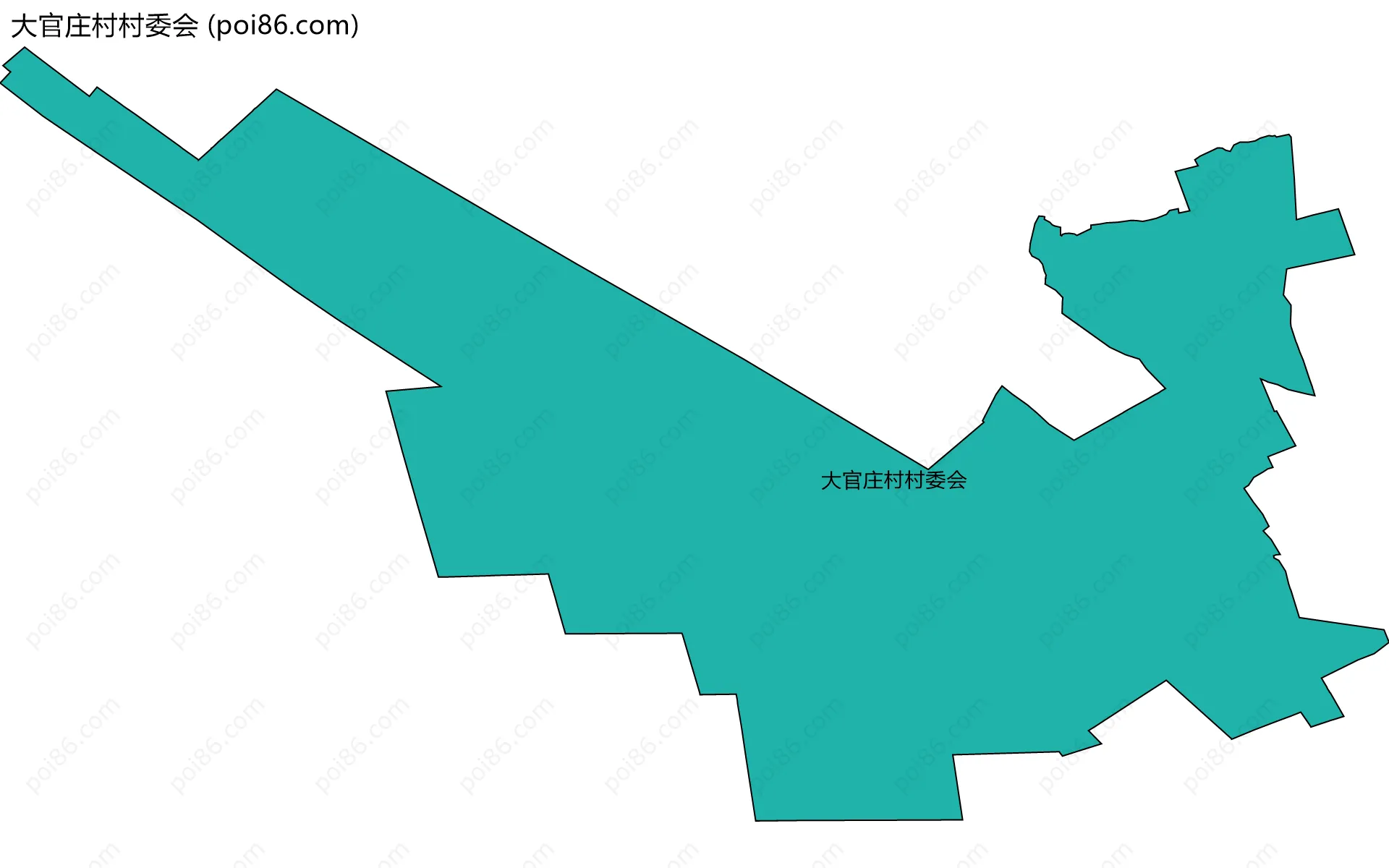 大官庄村村委会边界地图