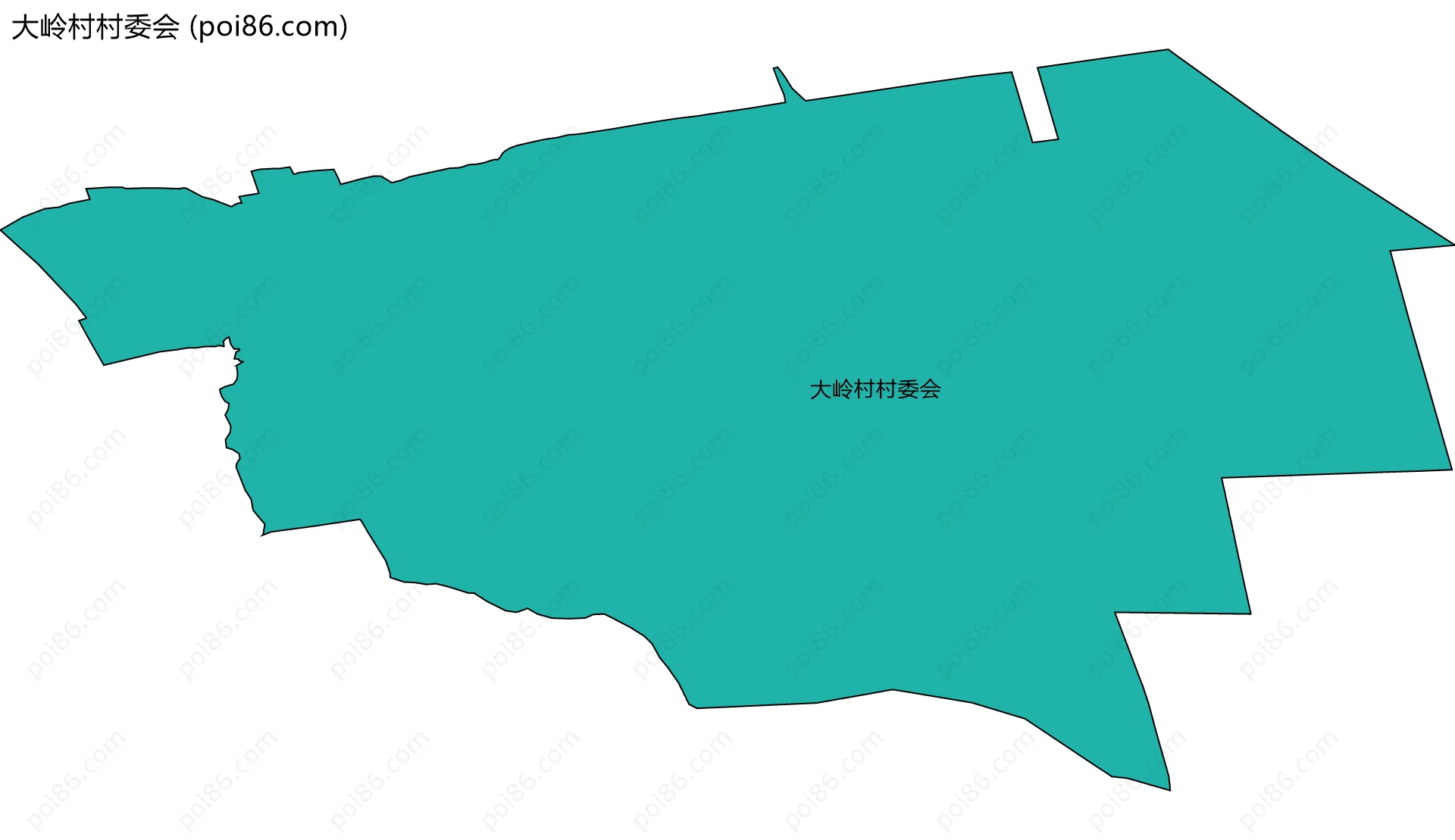 大岭村村委会边界地图