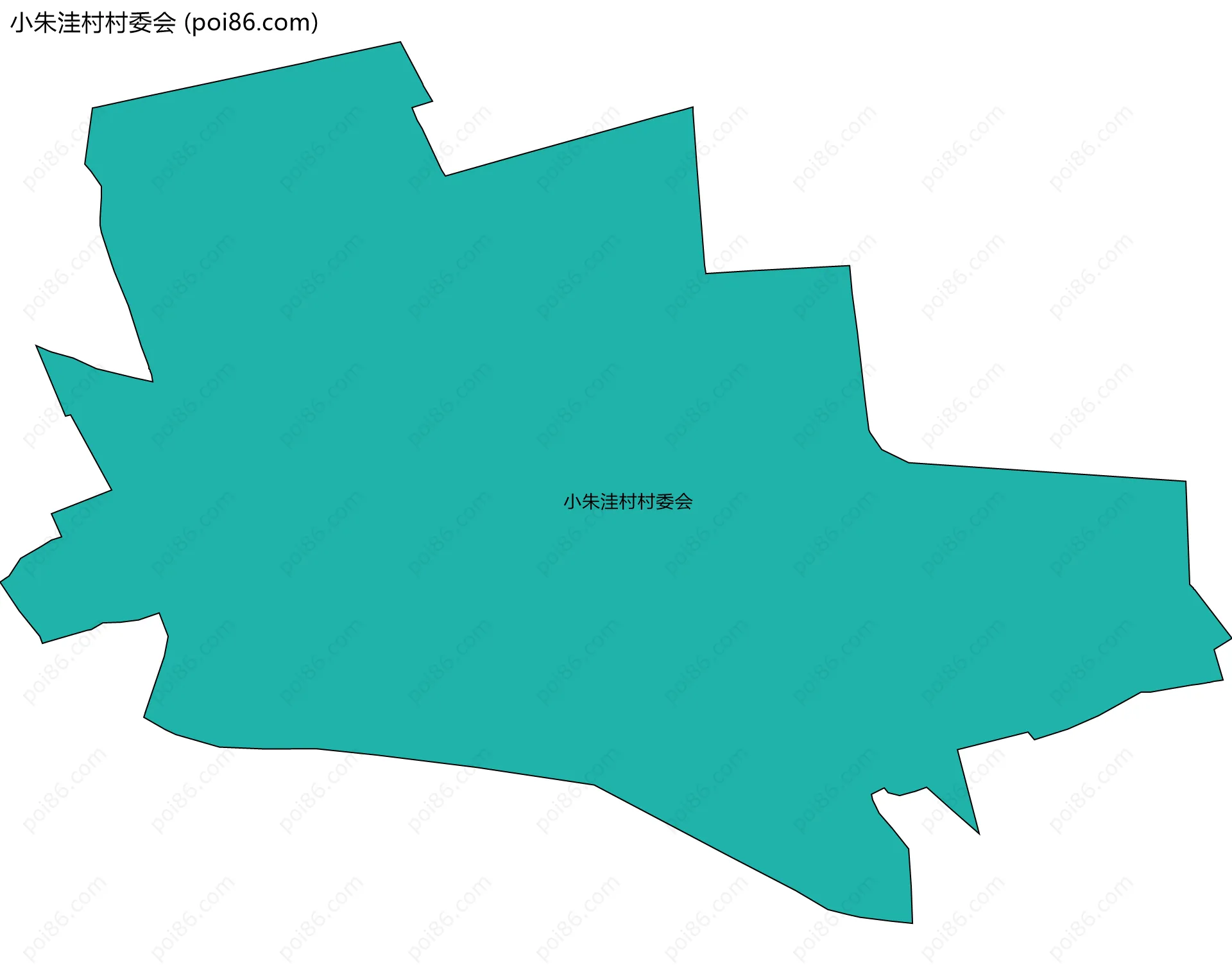 小朱洼村村委会边界地图