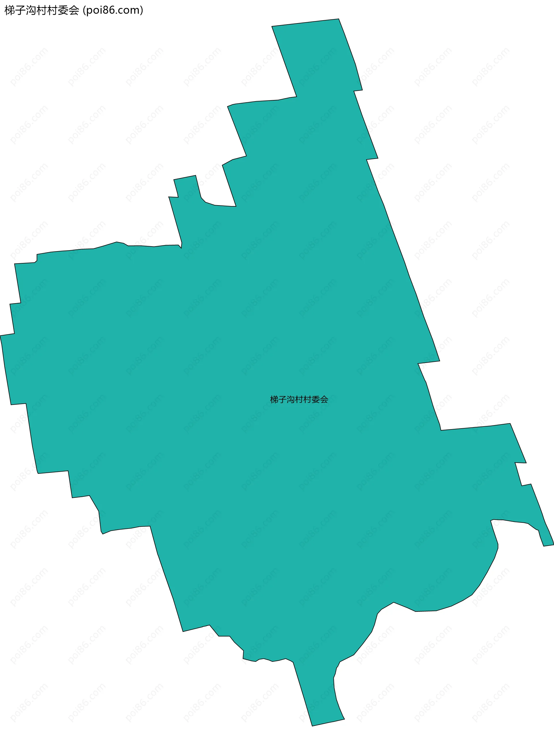 梯子沟村村委会边界地图