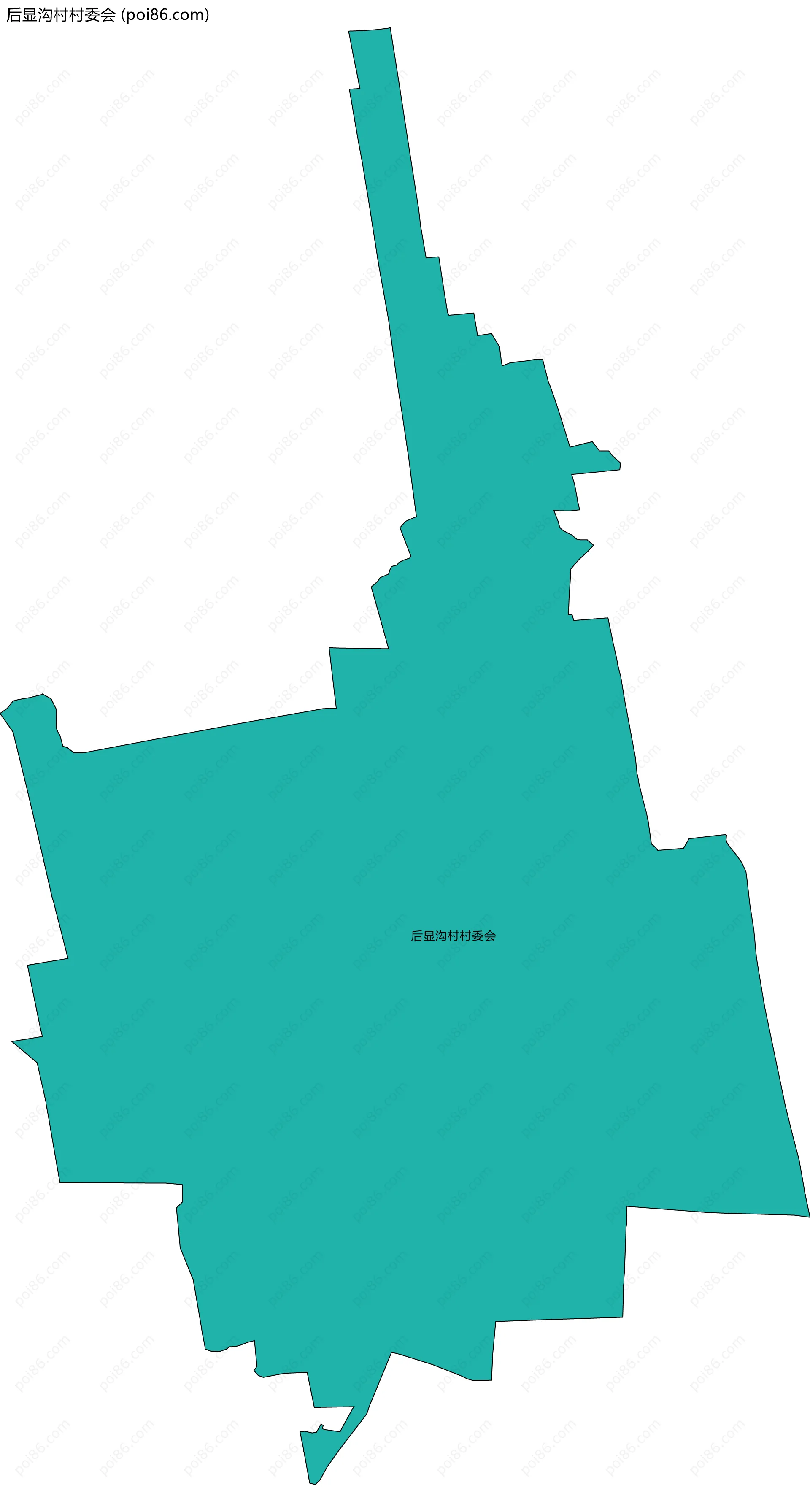 后显沟村村委会边界地图