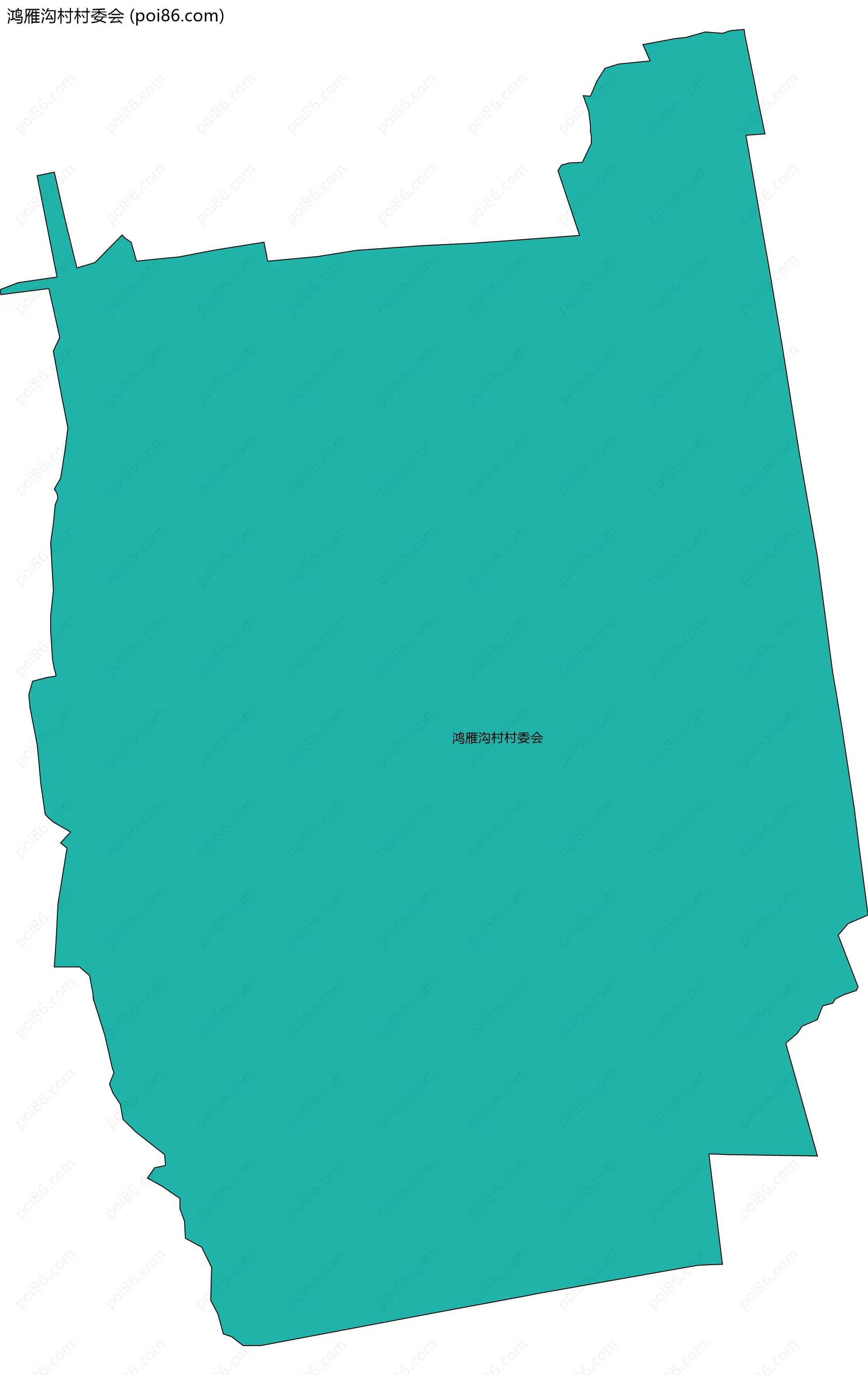 鸿雁沟村村委会边界地图