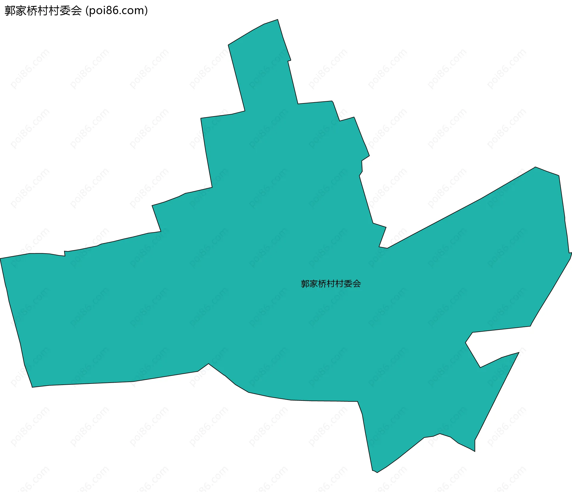 郭家桥村村委会边界地图