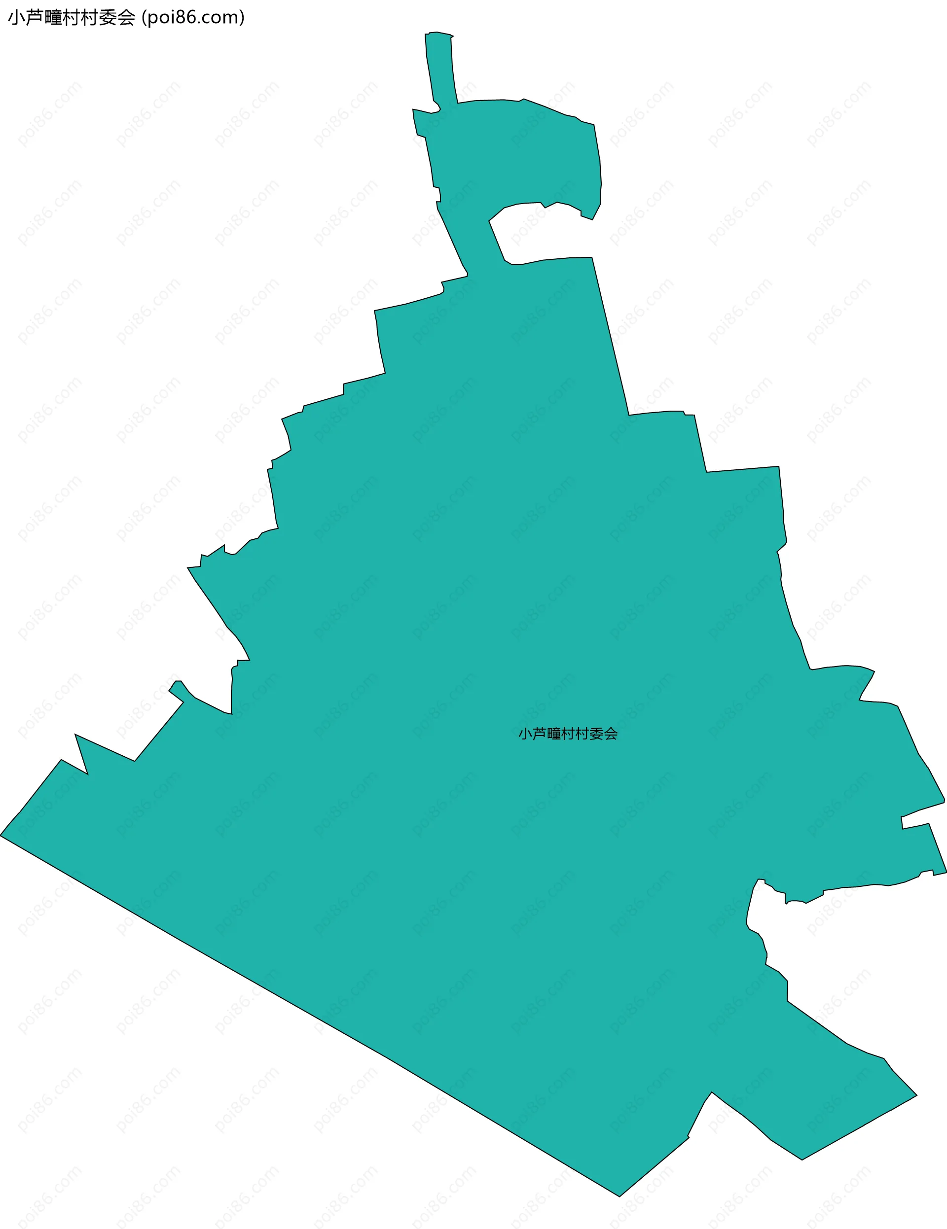 小芦疃村村委会边界地图