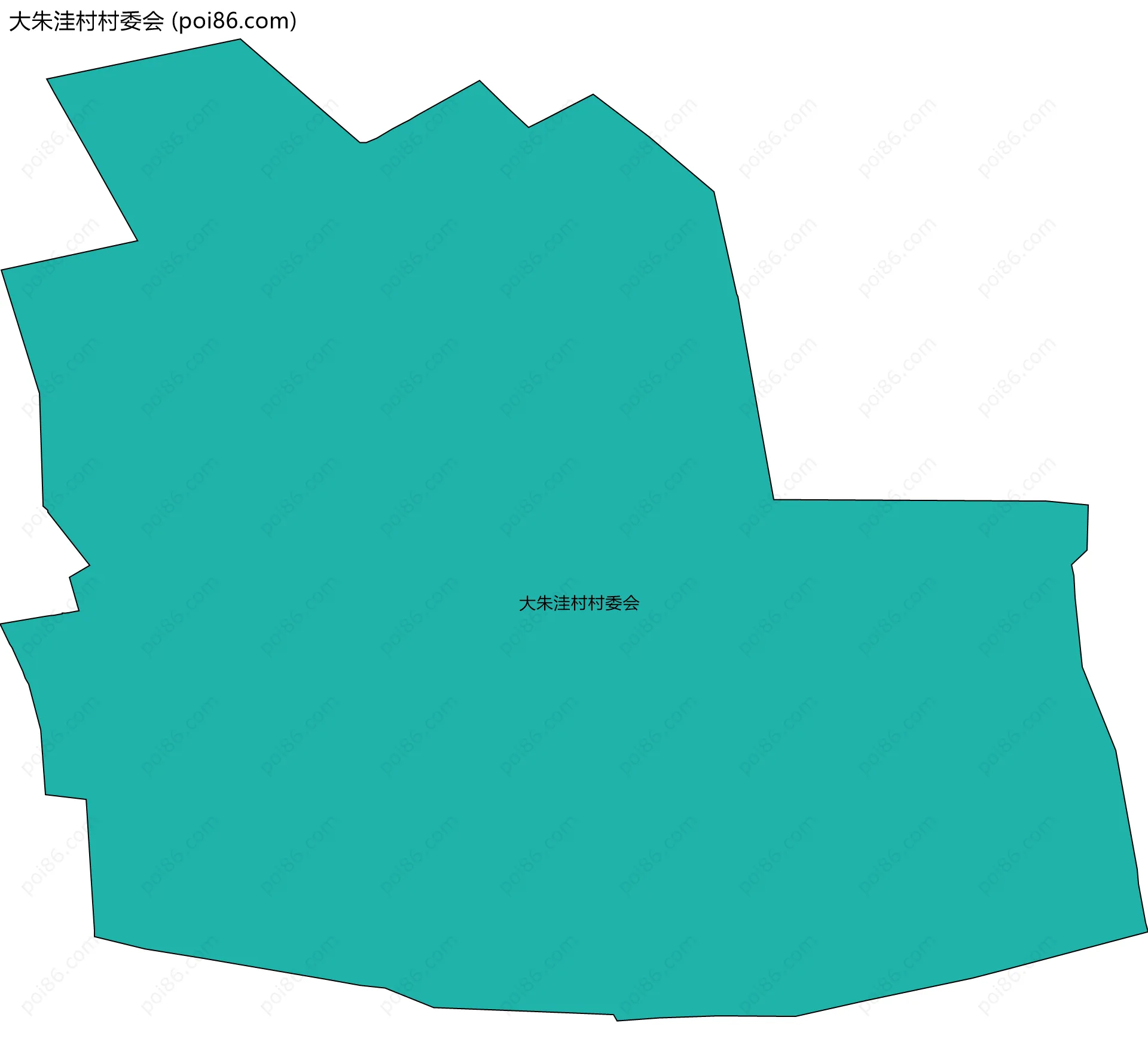 大朱洼村村委会边界地图