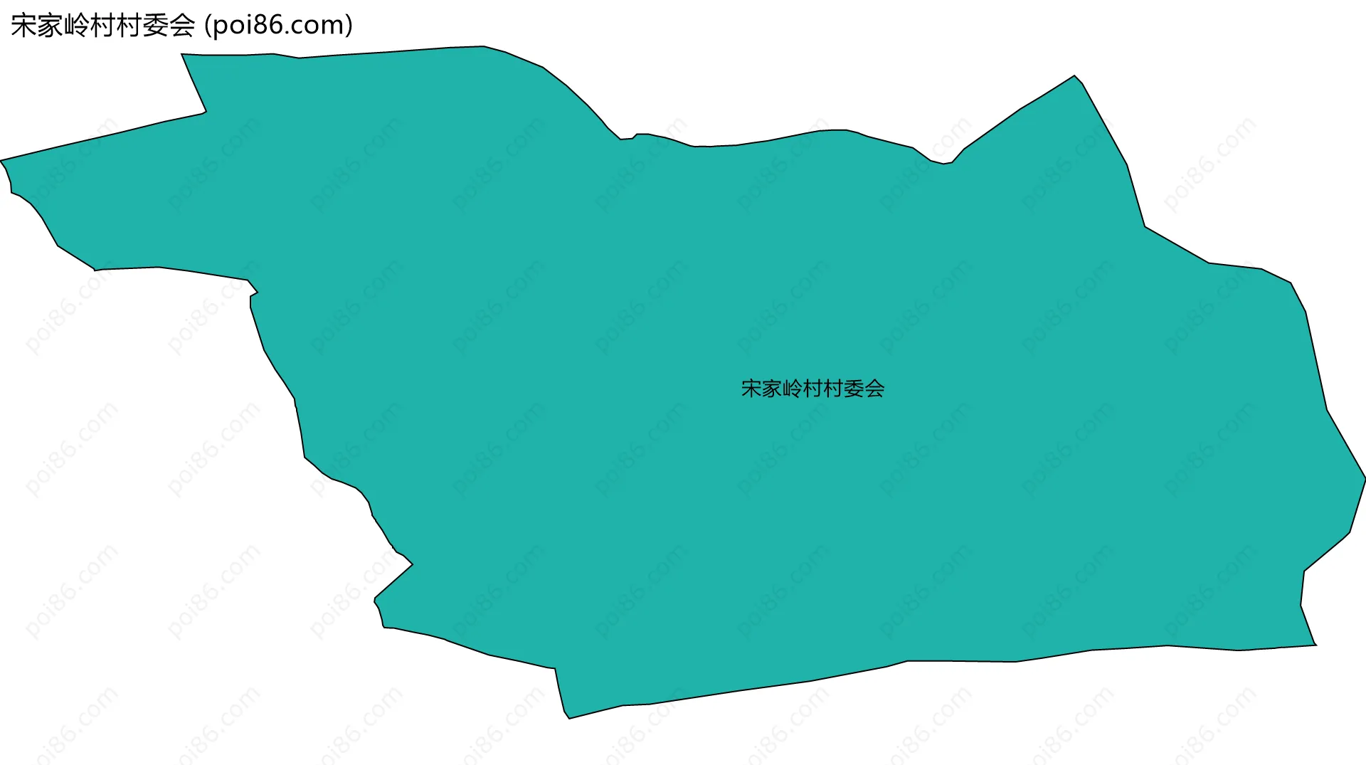 宋家岭村村委会边界地图
