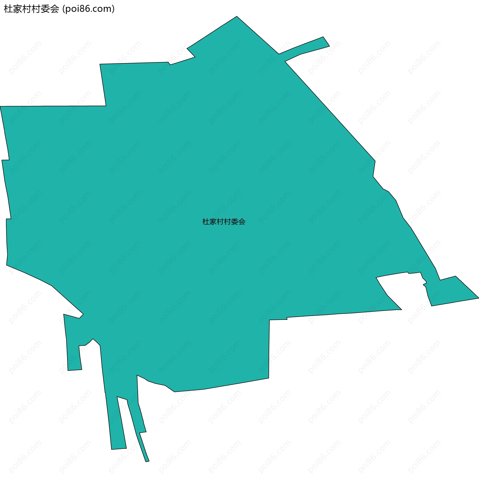 杜家村村委会边界地图