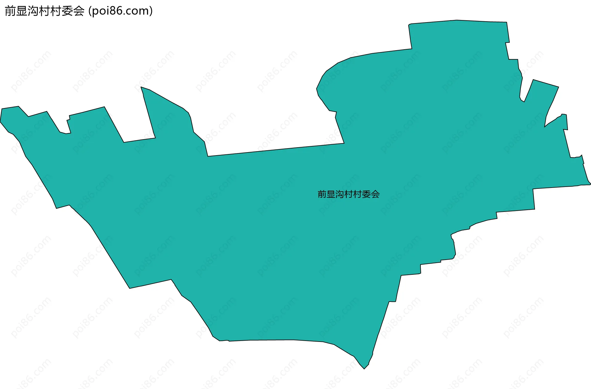 前显沟村村委会边界地图