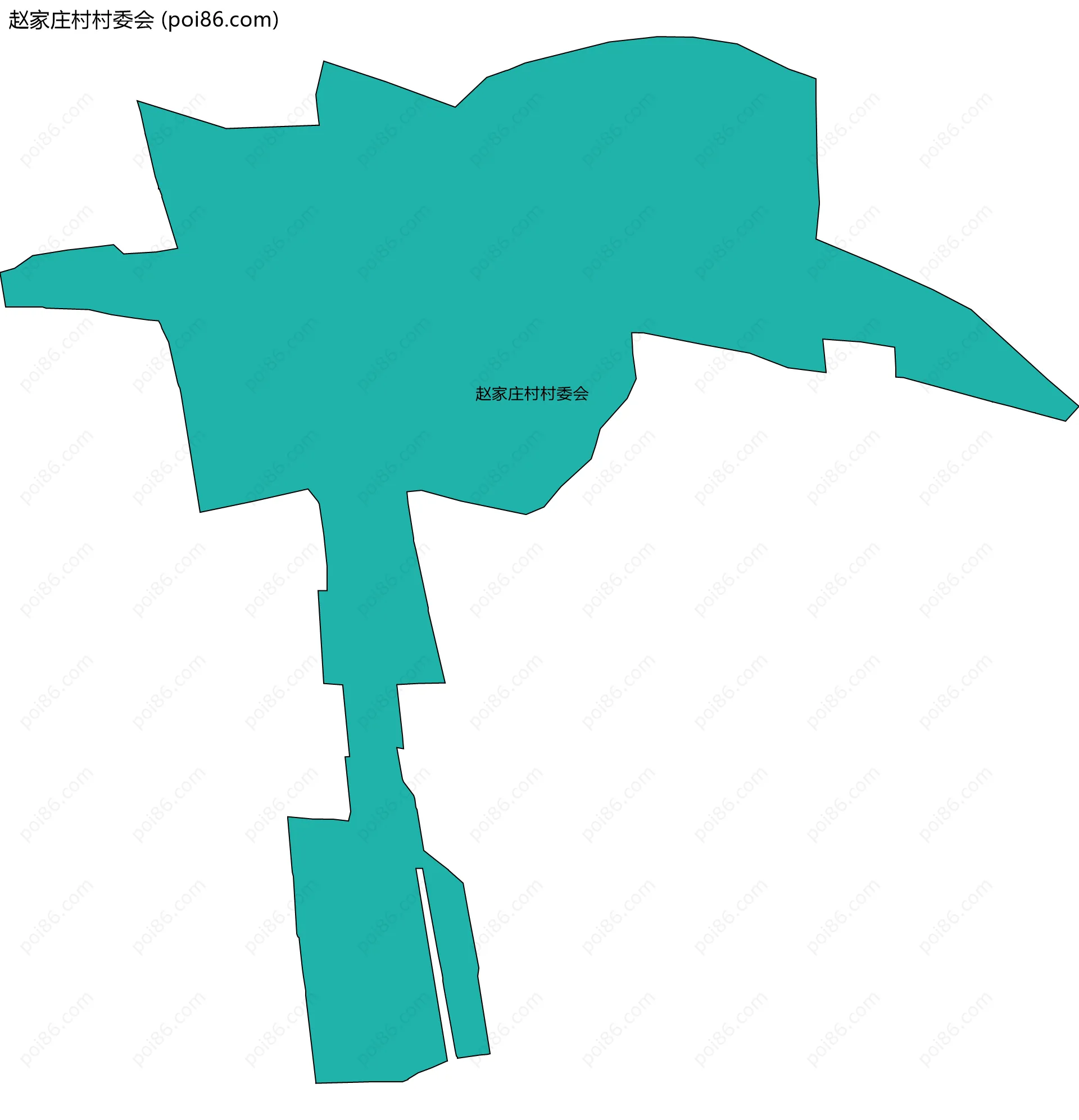 赵家庄村村委会边界地图