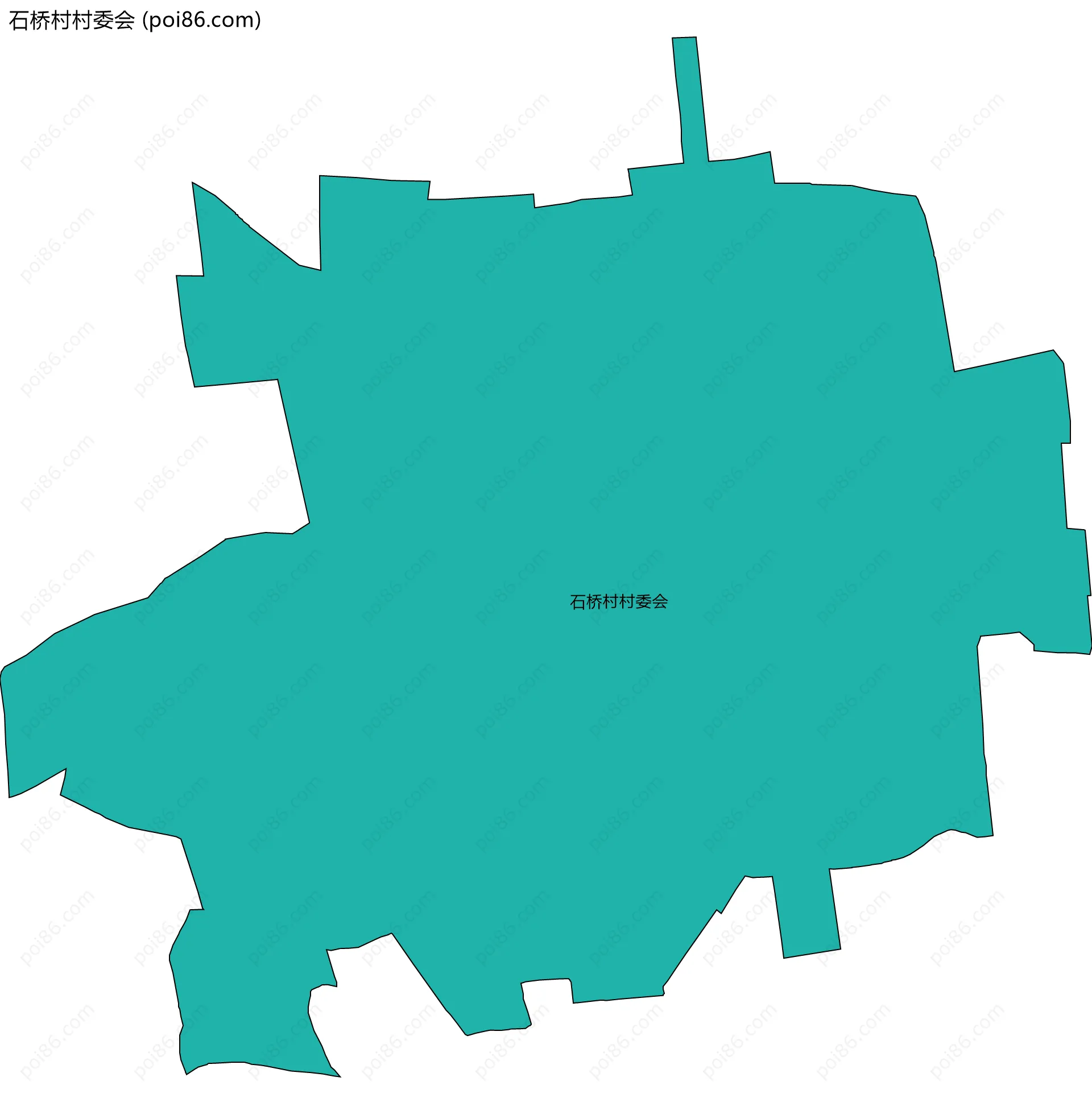 石桥村村委会边界地图