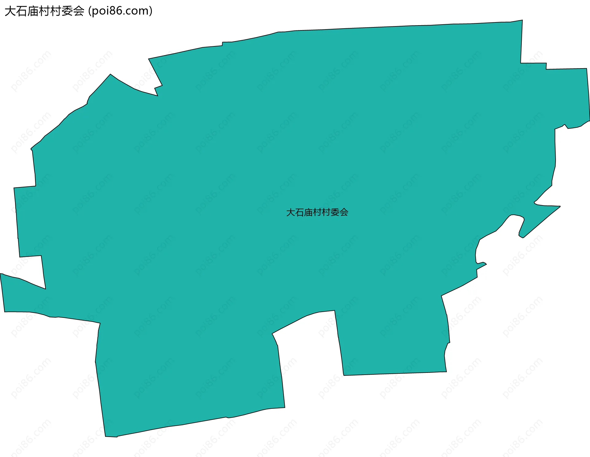 大石庙村村委会边界地图