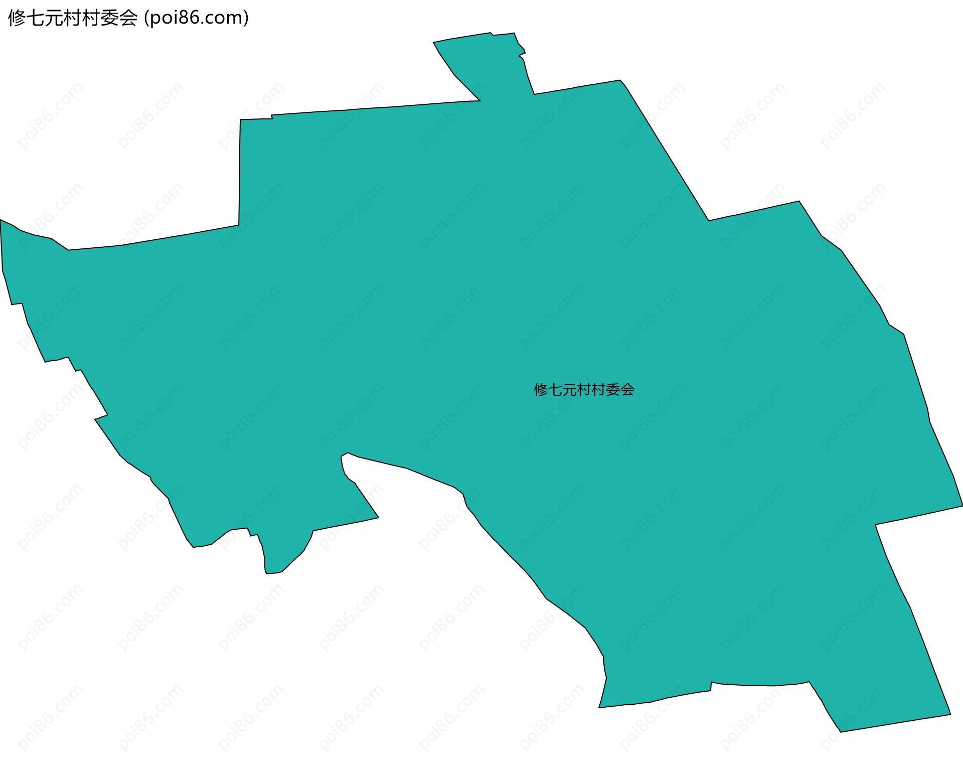 修七元村村委会边界地图