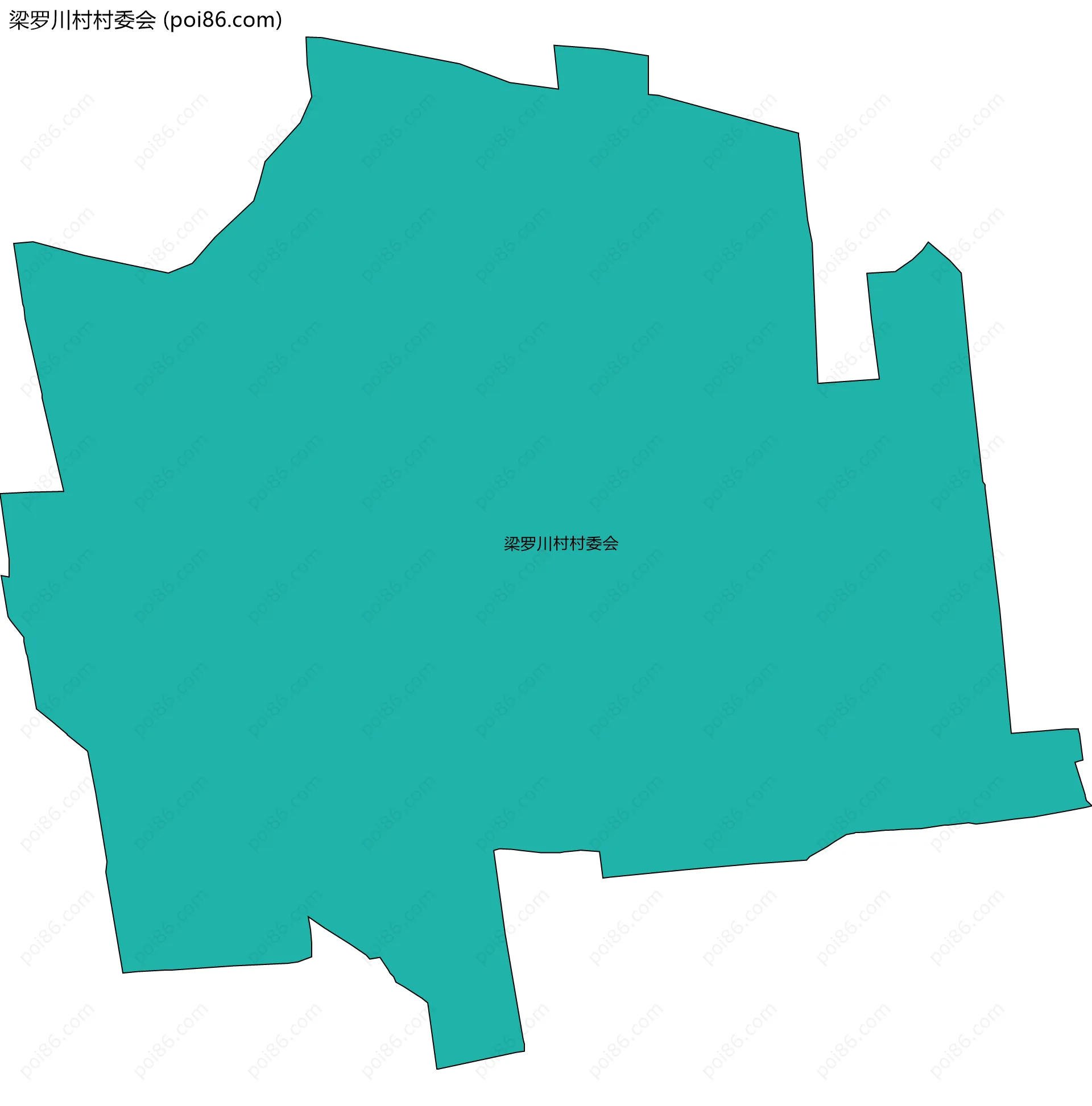 梁罗川村村委会边界地图