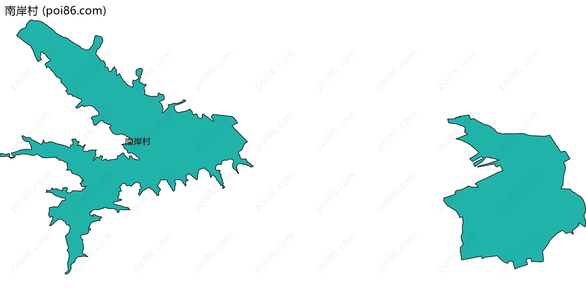 南岸村边界地图