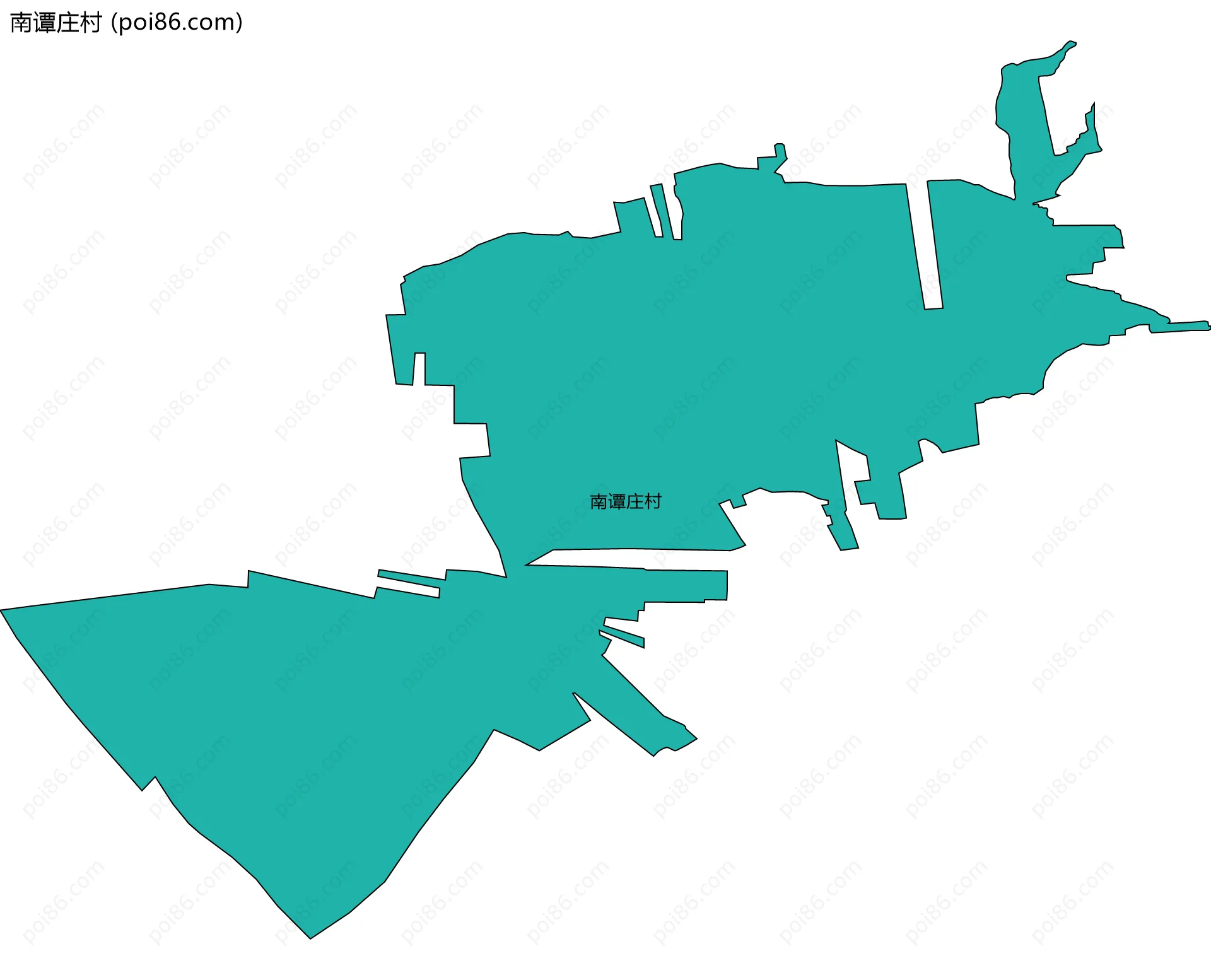南谭庄村边界地图