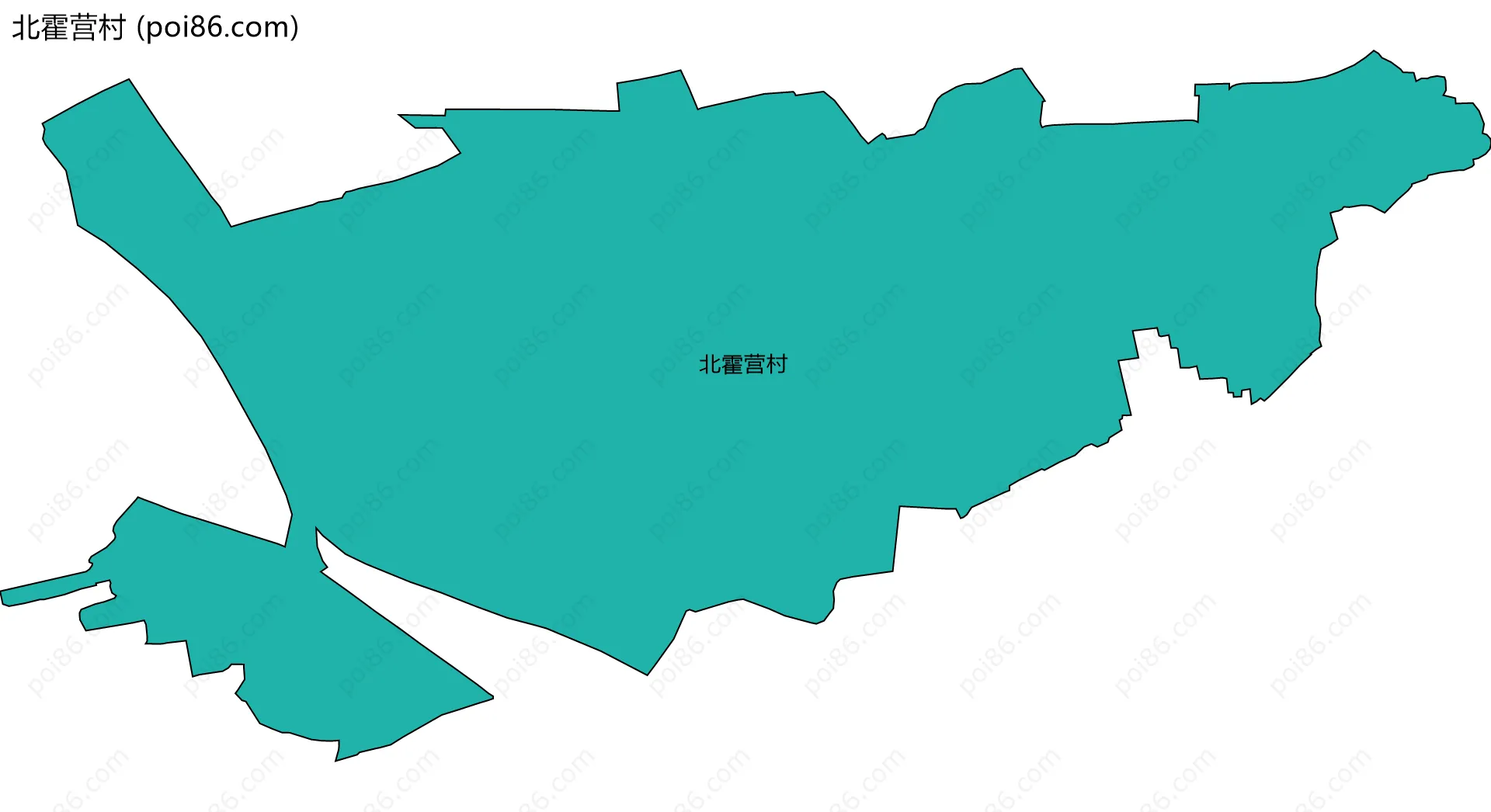 北霍营村边界地图