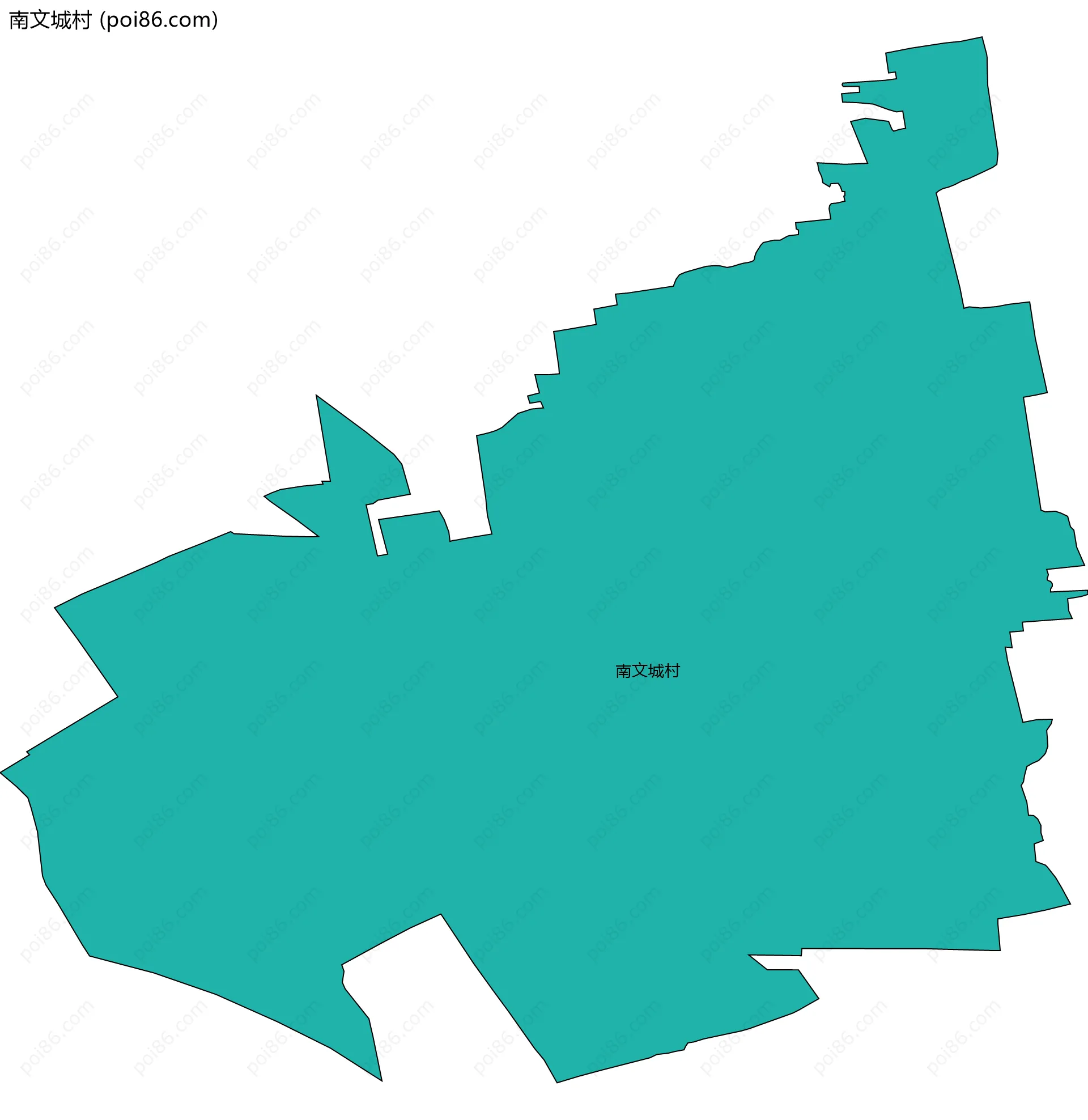 南文城村边界地图