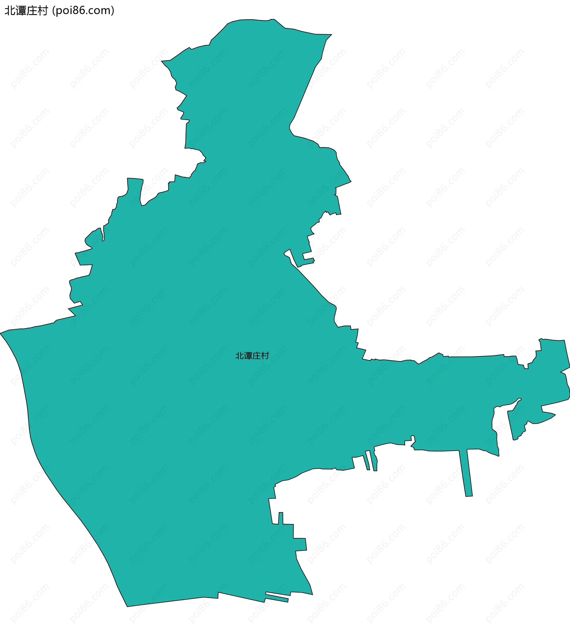 北谭庄村边界地图