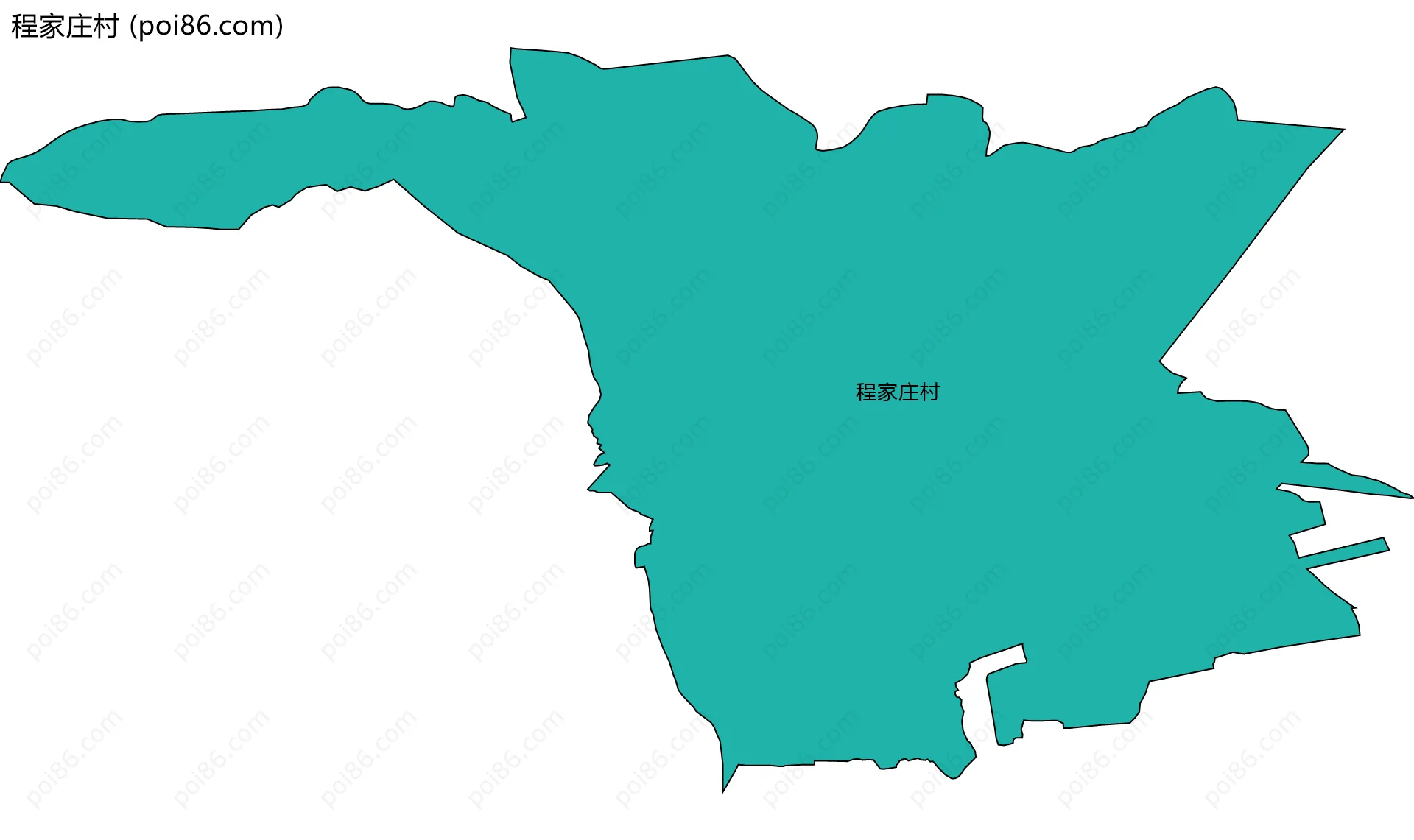 程家庄村边界地图