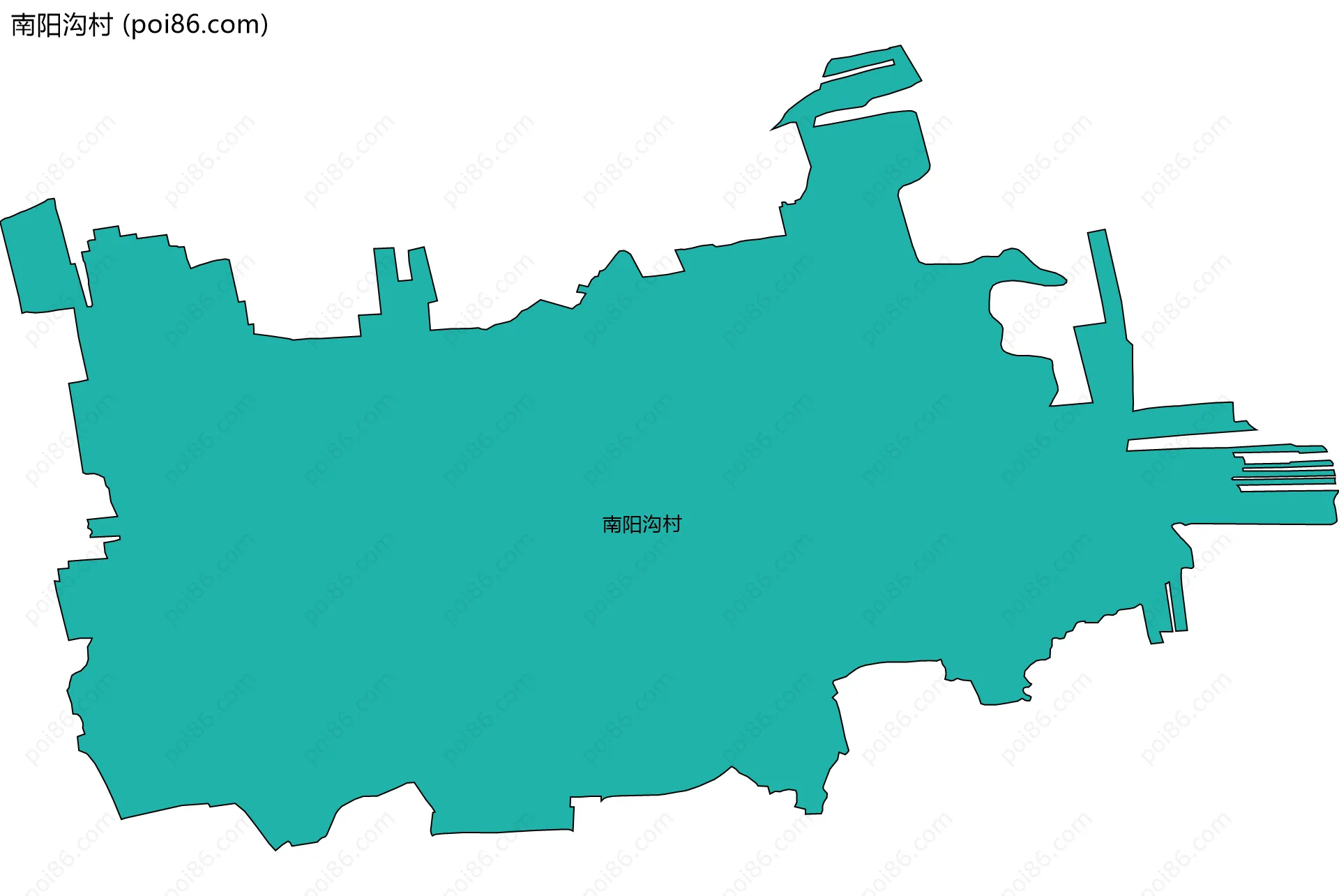 南阳沟村边界地图