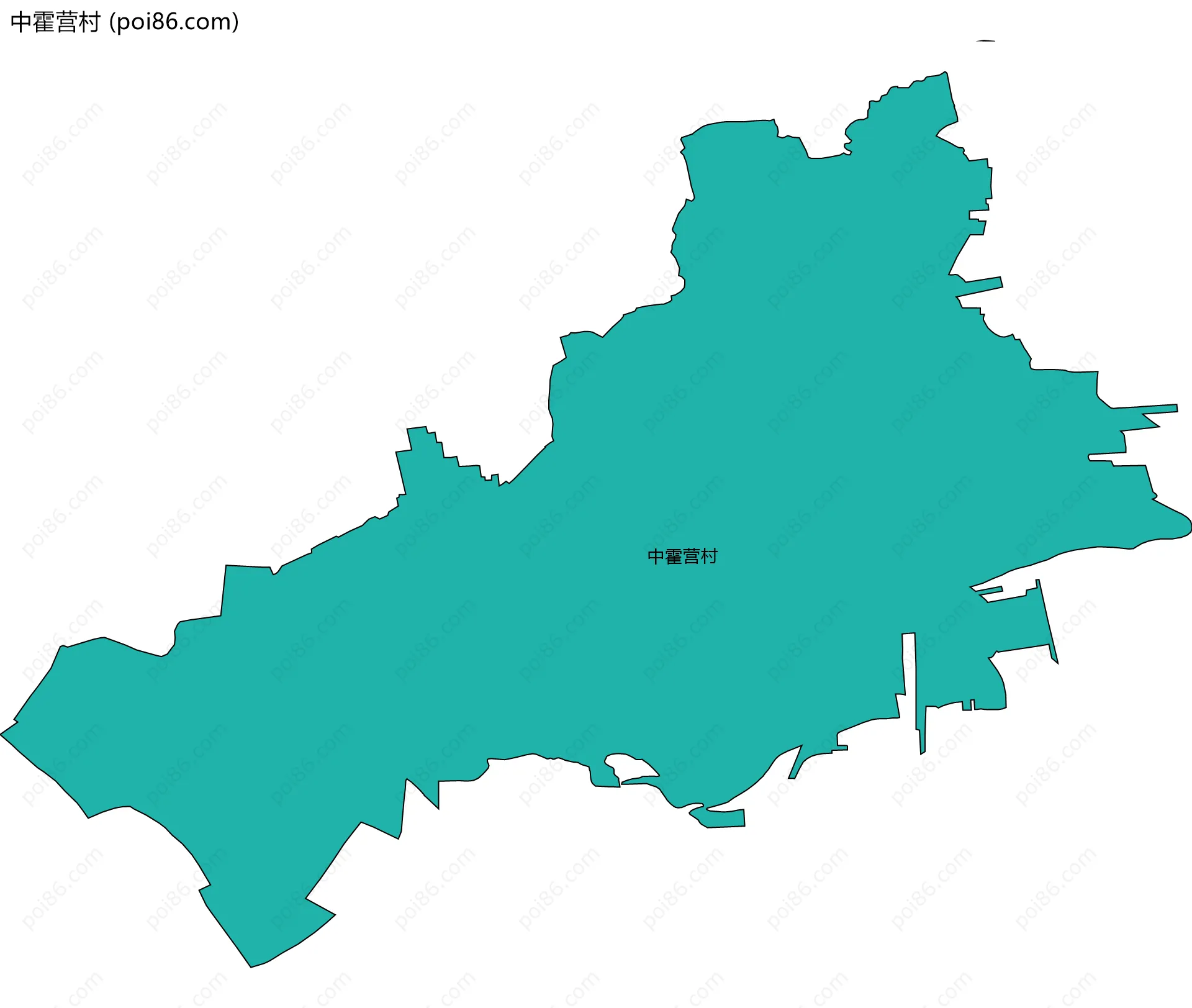 中霍营村边界地图