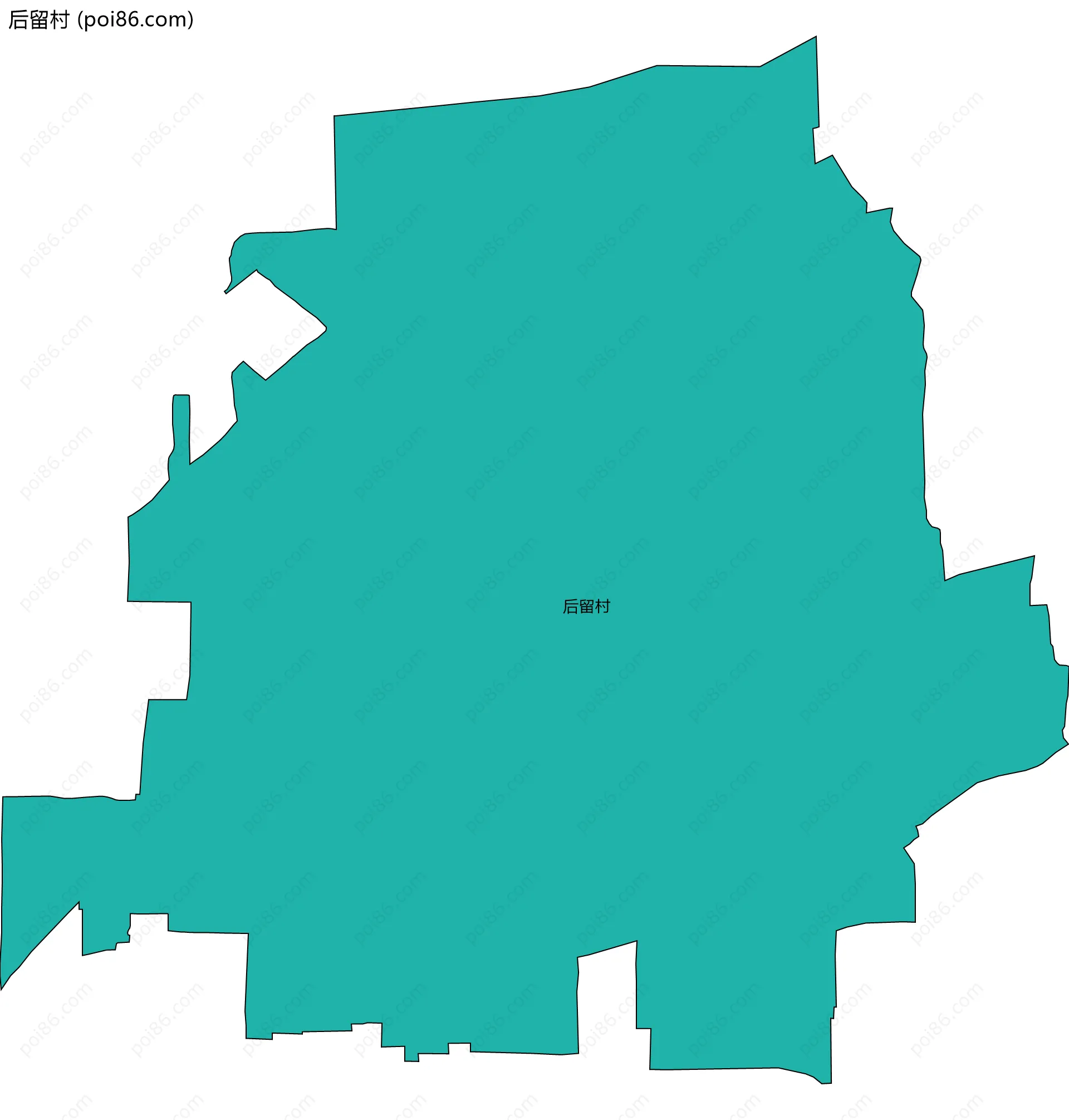 后留村边界地图