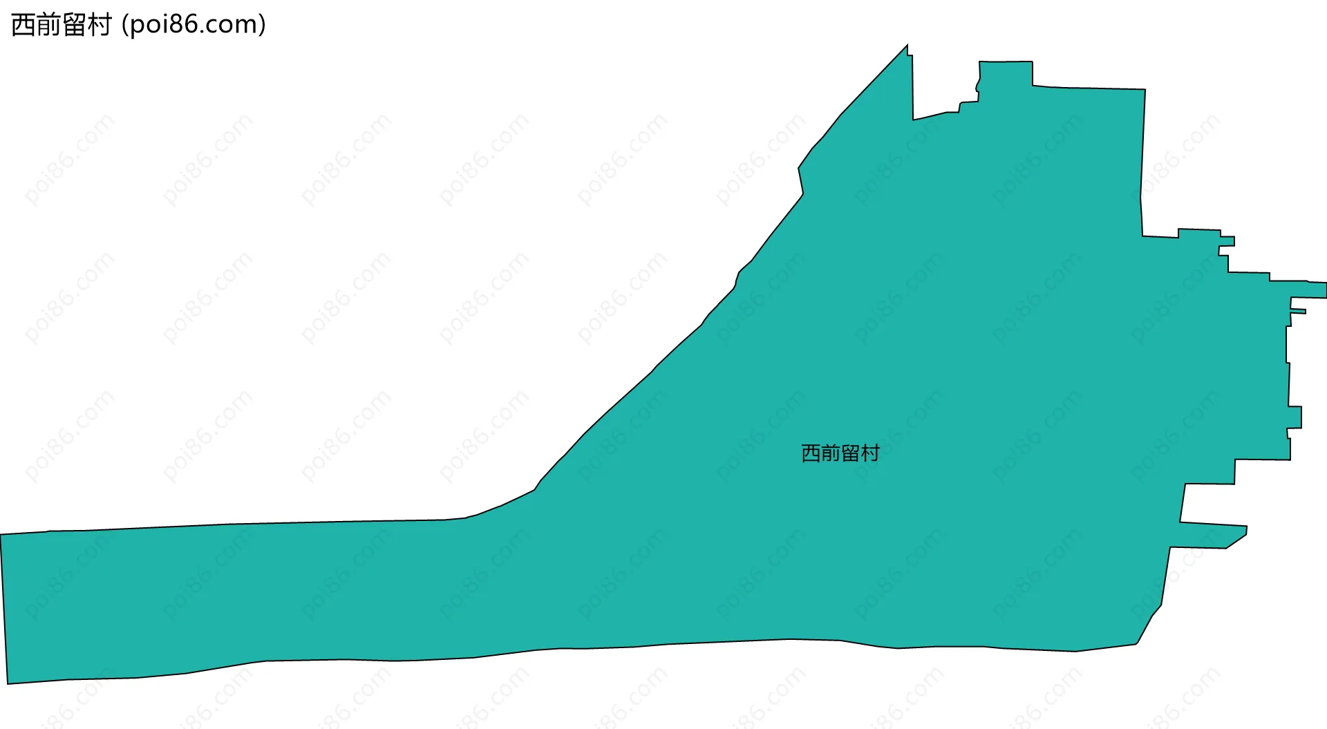 西前留村边界地图