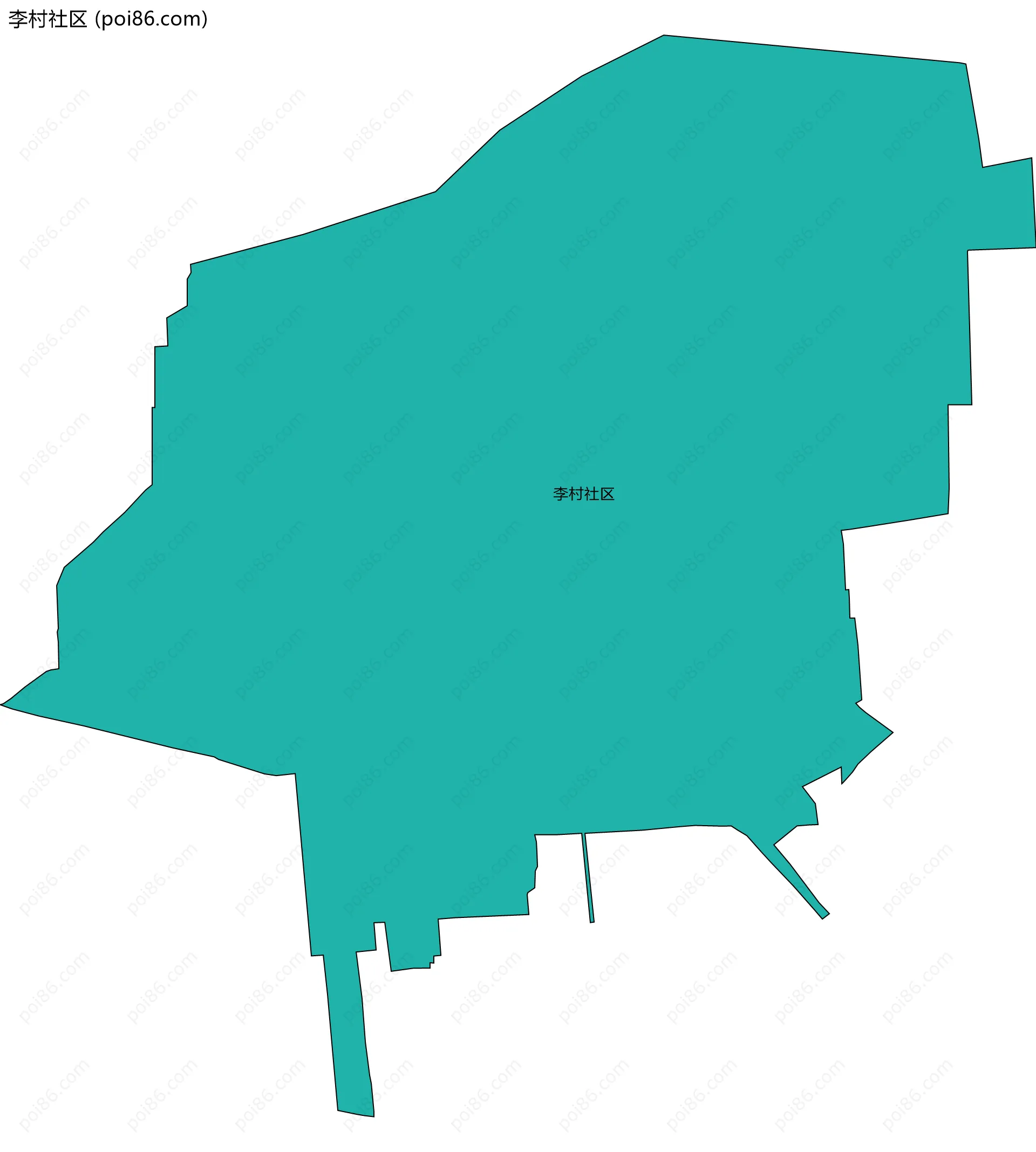 李村社区边界地图